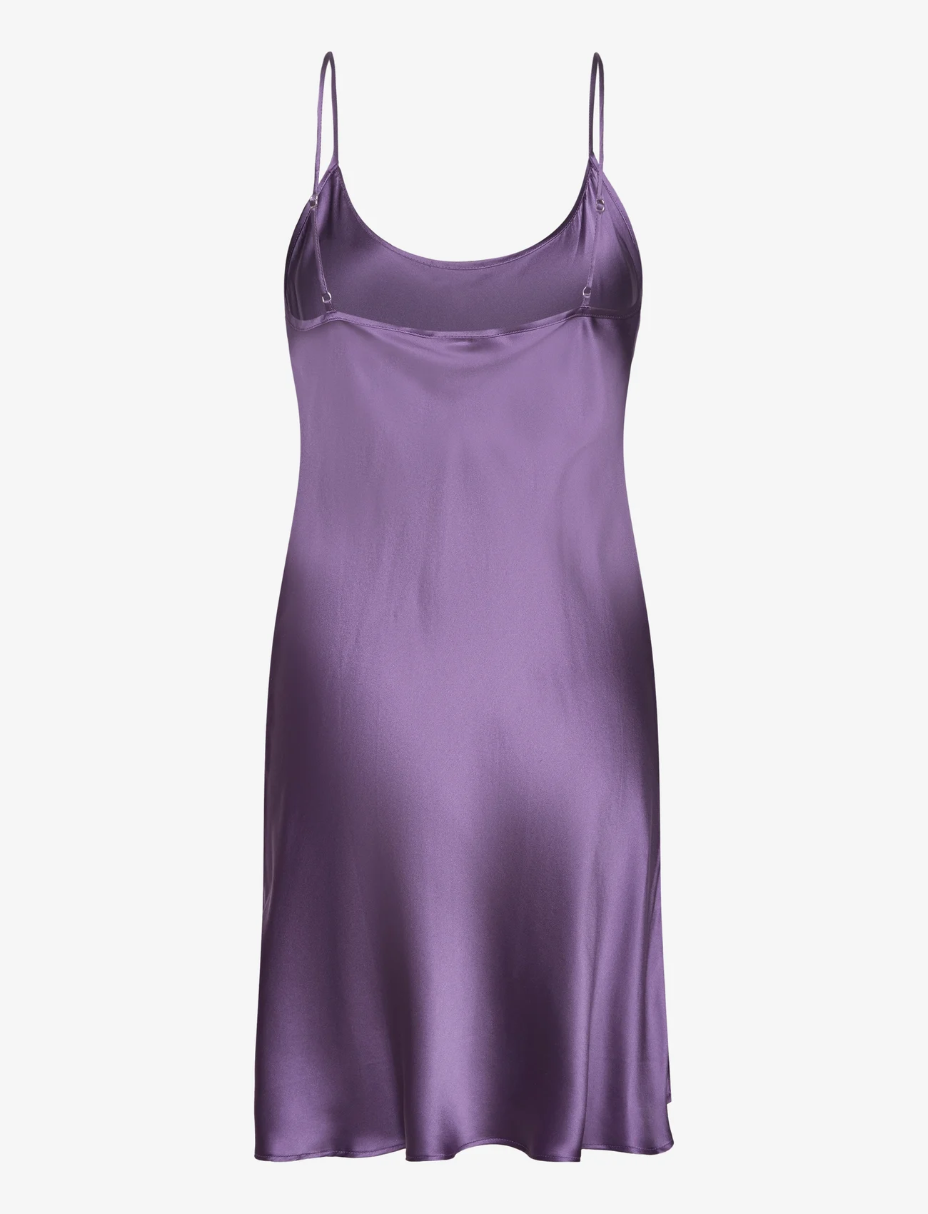 Lady Avenue - Pure Silk - Slip with round neck - birthday gifts - purple - 1