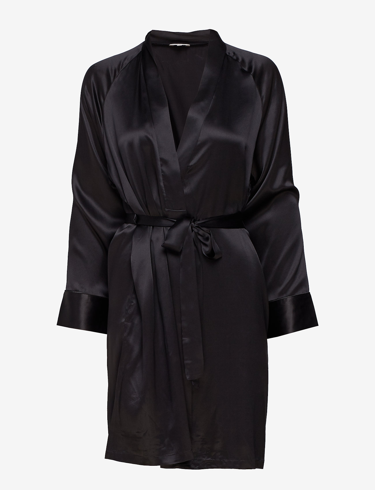 Lady Avenue - Pure Silk - Short Kimono - kimonoer - black - 1