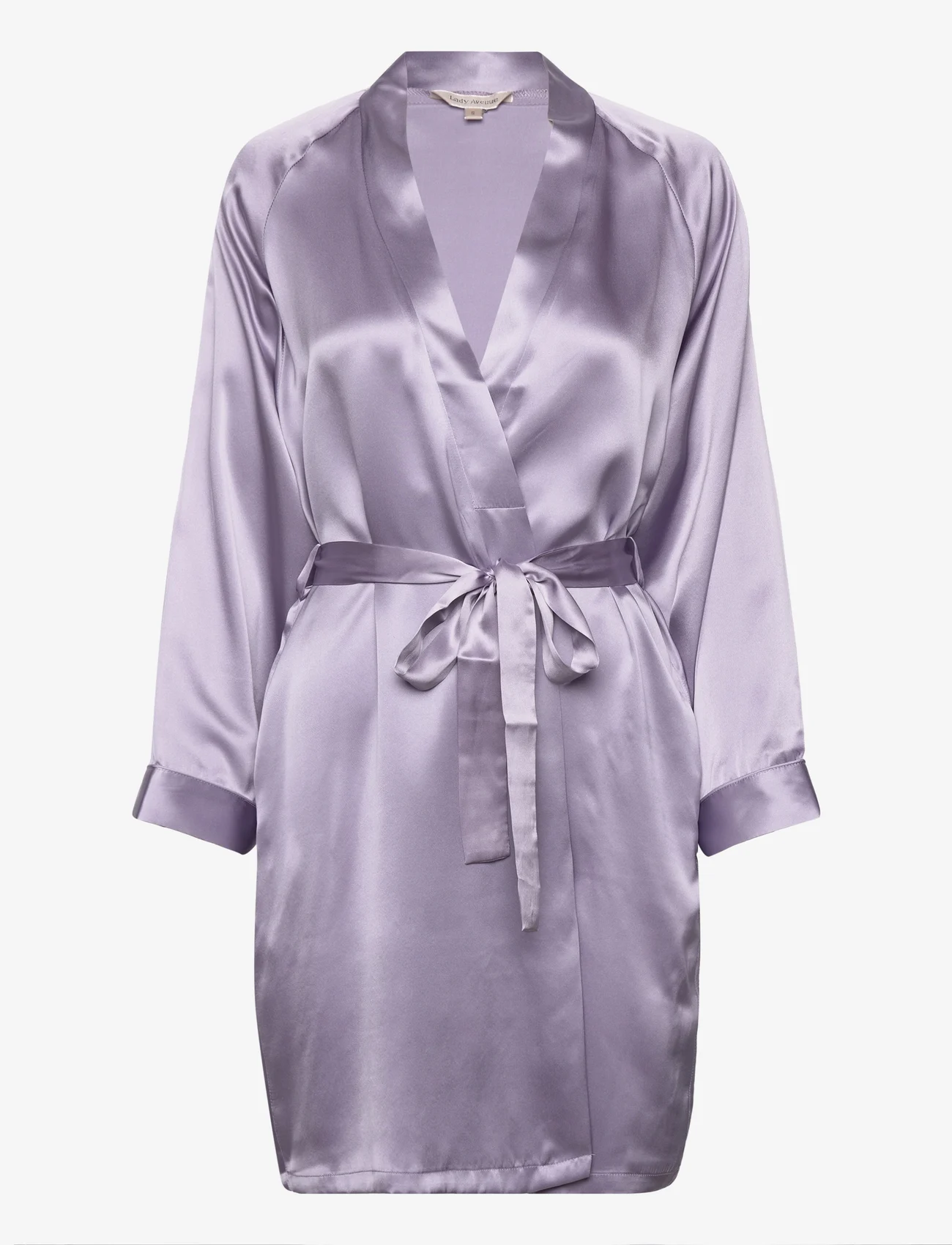 Lady Avenue - Pure Silk - Short Kimono - kimono - wisteria - 0