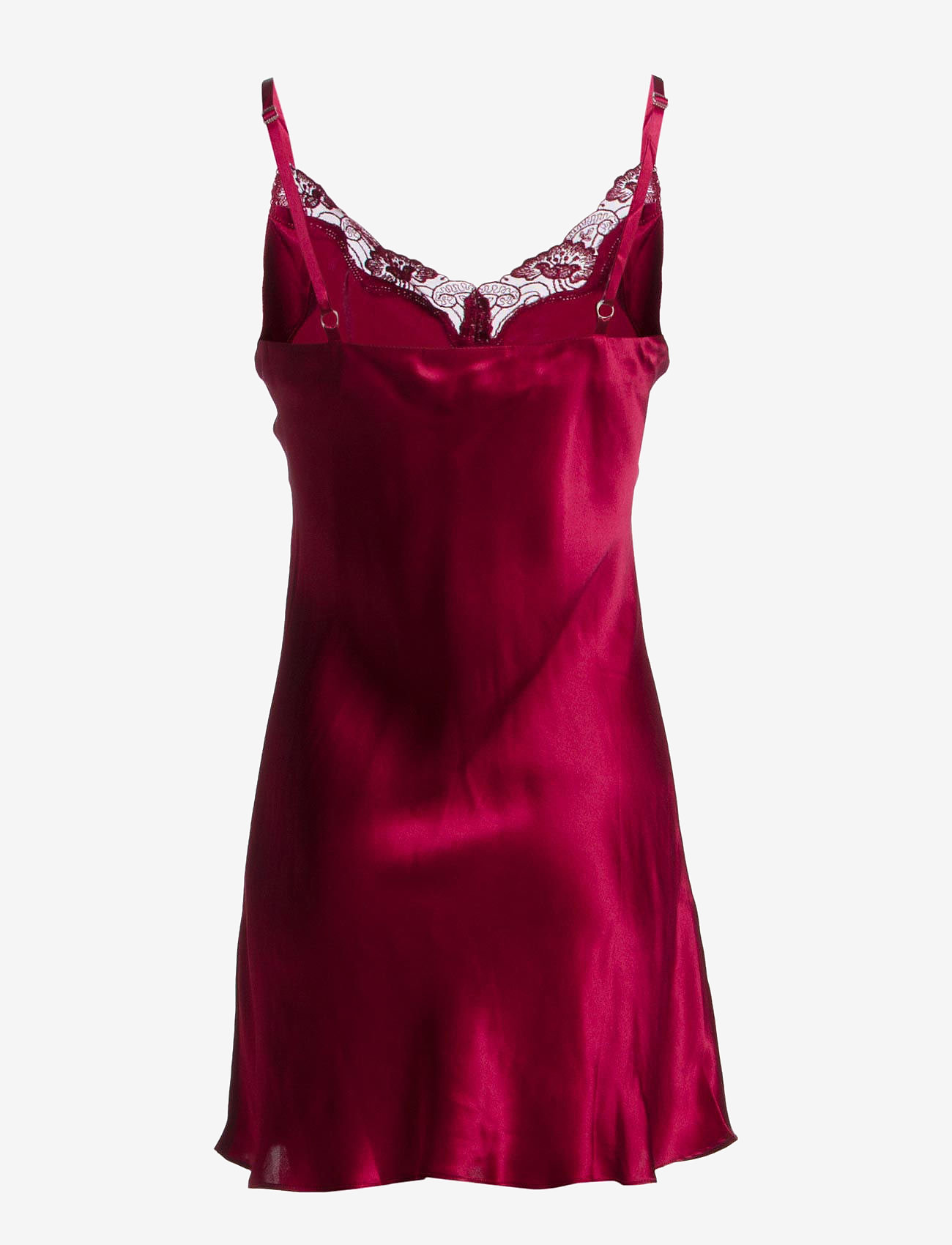 Lady Avenue - Pure Silk - Slip w.lace - bordeaux - 1