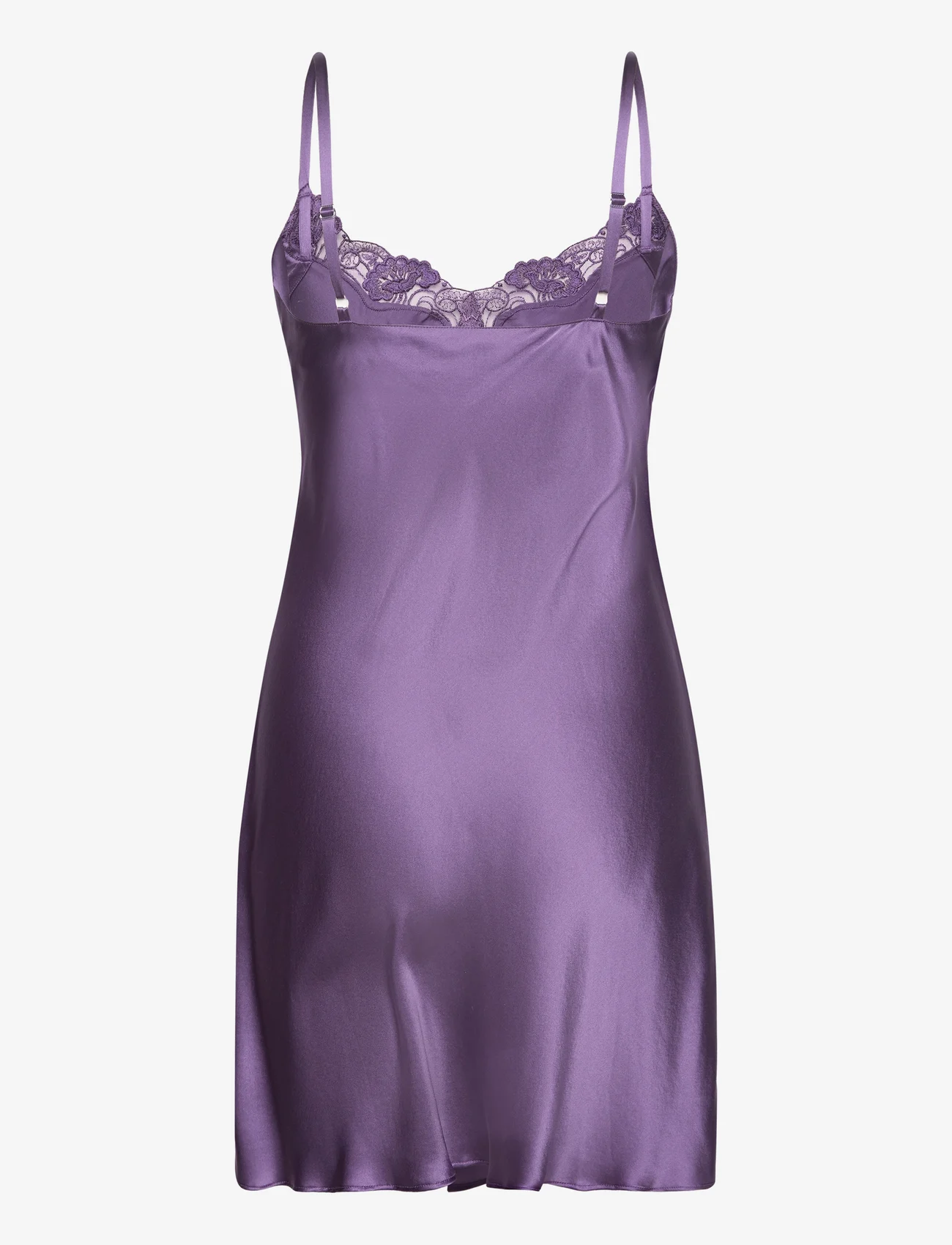 Lady Avenue - Pure Silk - Slip w.lace - geburtstagsgeschenke - purple - 1