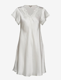 Pure Silk - Nightgown w.lace, short, Lady Avenue