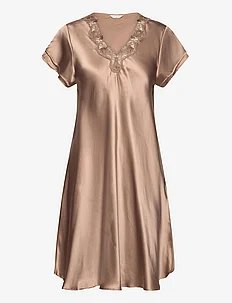 Pure Silk - Nightgown w.lace, short, Lady Avenue