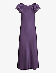 Lady Avenue - Pure Silk - Long nightdress w/short - fødselsdagsgaver - purple - 0