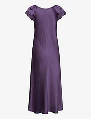 Lady Avenue - Pure Silk - Long nightdress w/short - plus size & curvy - purple - 1