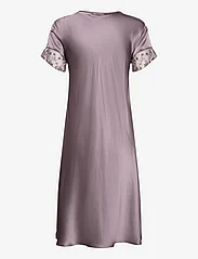 Lady Avenue - Pure Silk - Nightdress w/short slee - plus size - graphite - 1