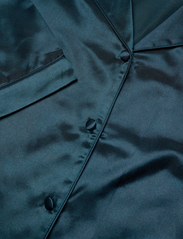 Lady Avenue - Satin Long Sleeve Pyjamas - gifts below 15000kr - dark petrol - 4