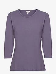 Lady Avenue - Bamboo T-shirt with 3/4-sleeve - najniższe ceny - graphite - 0