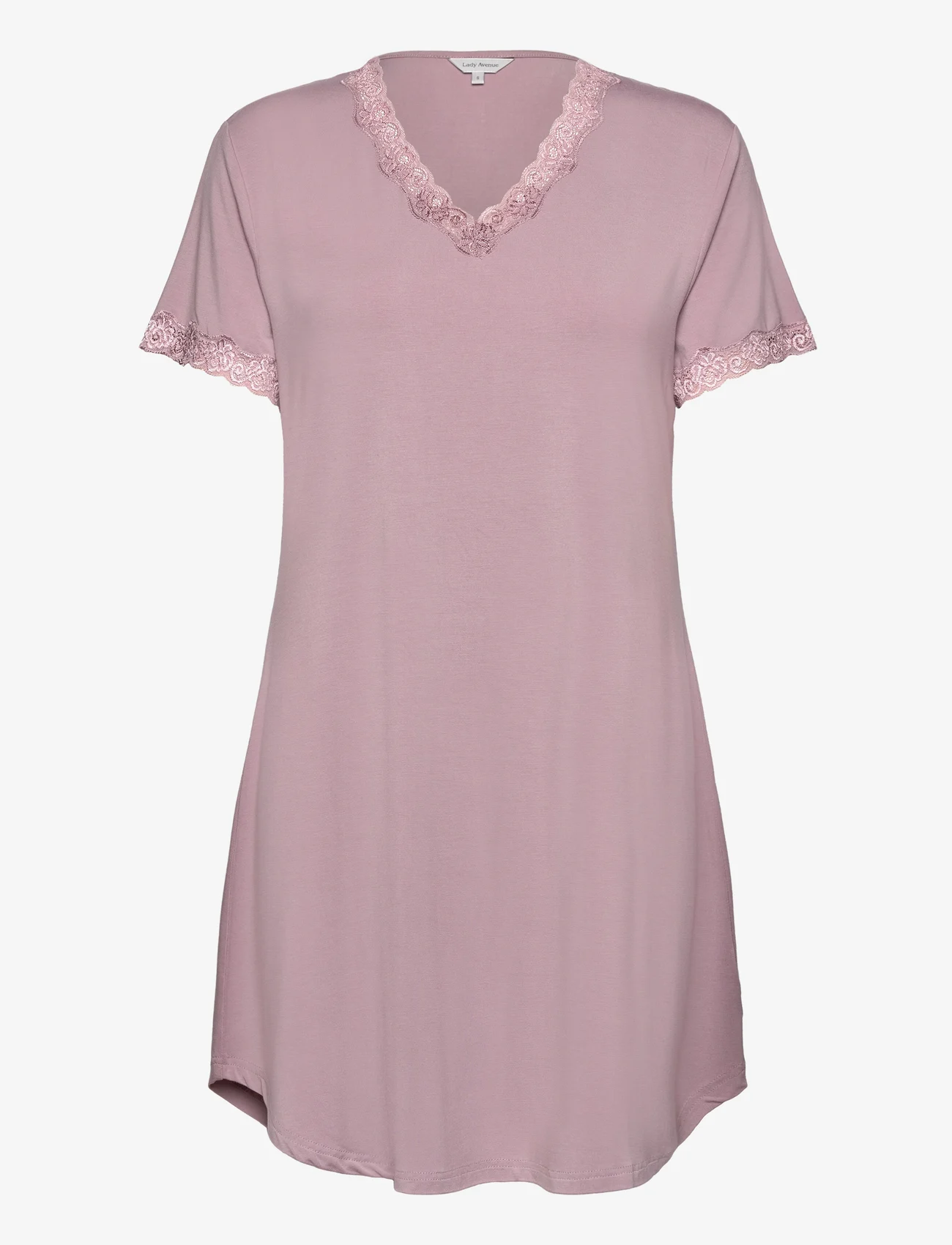 Lady Avenue - Bamboo short sleeve nightdress with - plus size - winter rose - 0