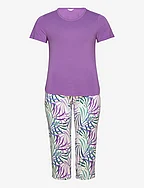 Bamboo Short-sleeve PJ with pirate - ORCHID LEAVES