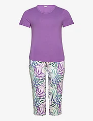 Lady Avenue - Bamboo Short-sleeve PJ with pirate - pyjamas - orchid leaves - 1