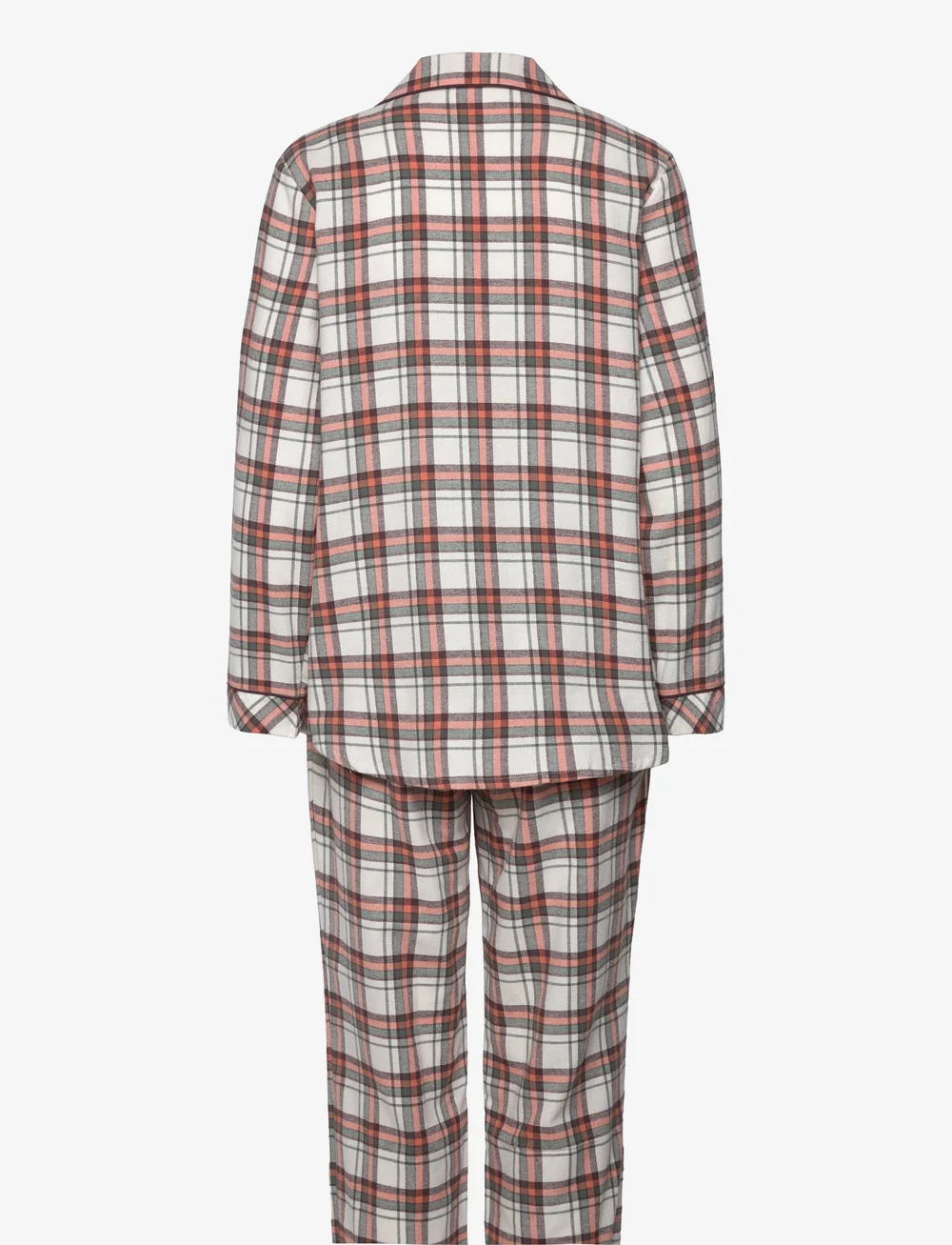 Lady Avenue - Cotton Flannel Pyjamas - pyjamas - coffe/army checks - 1