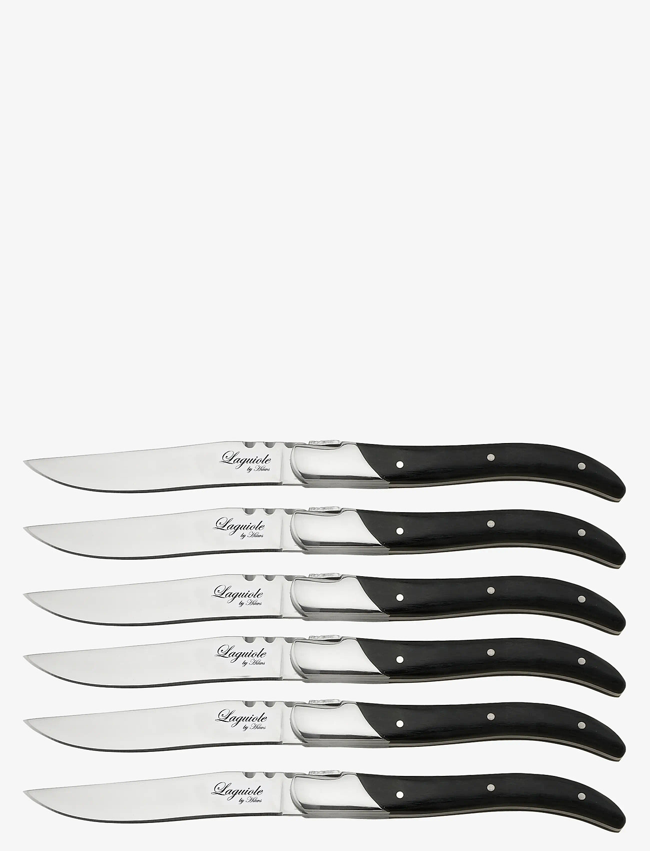 Laguiole By Hâws - Laguiole By Hâws Steak Knife Set 6 Pcs Black Wood - grillbestik - black - 0