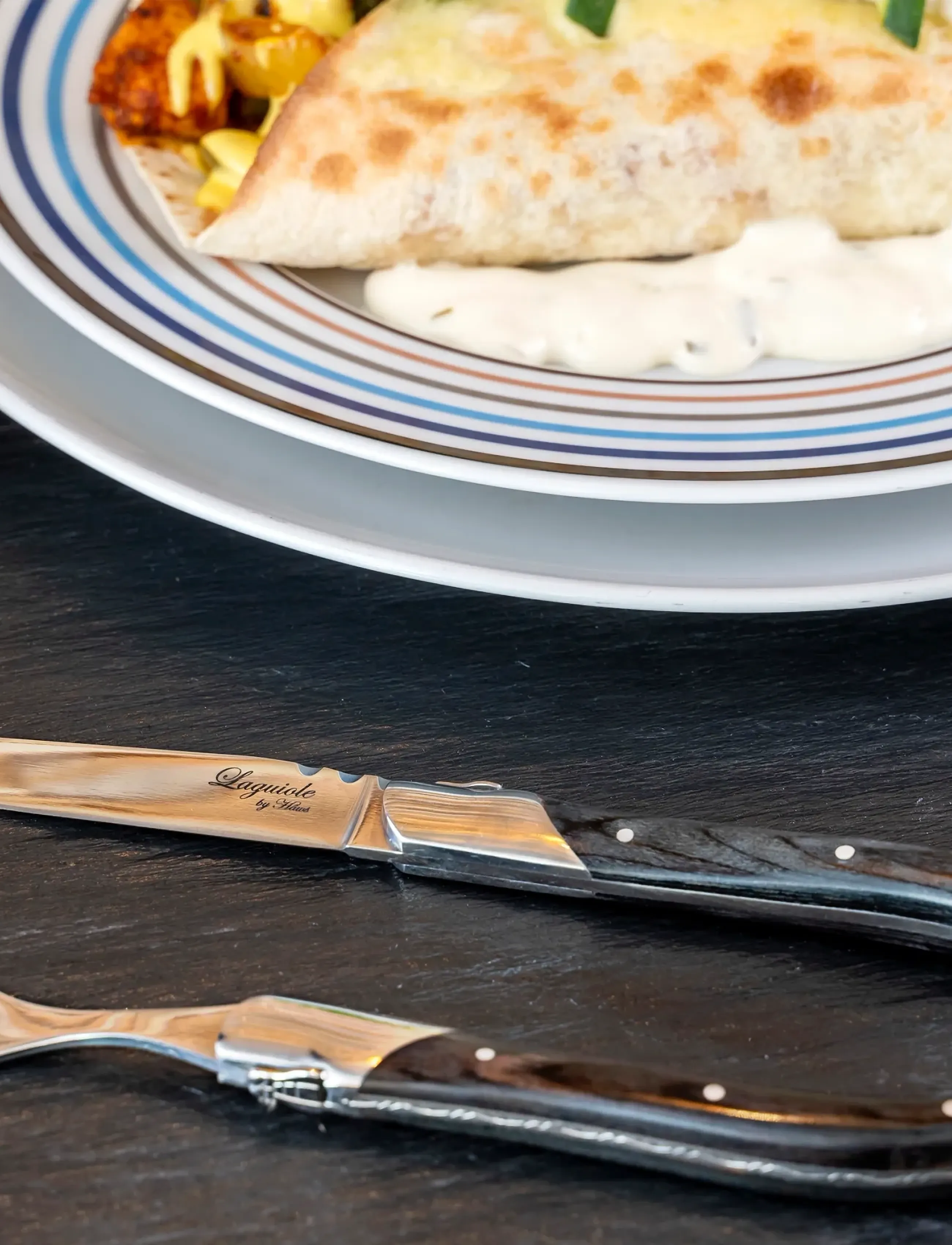 Laguiole By Hâws - Laguiole By Hâws Steak Knife Set 6 Pcs Black Wood - steak knives - black - 4
