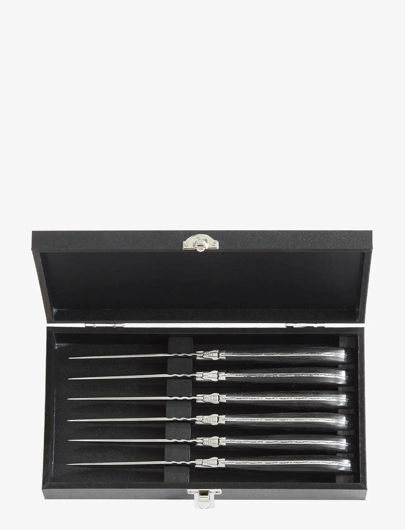 Laguiole By Hâws - Laguiole By Hâws Steak Knife Set 6 Pcs Black Wood - grill- & steakbesteck - black - 2