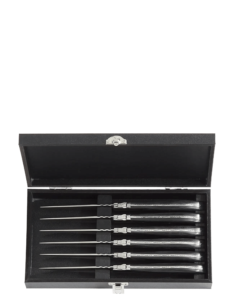 Laguiole By Hâws - Laguiole By Hâws Steak Knife Set 6 Pcs Black Wood - grill- & steakbesteck - black - 2