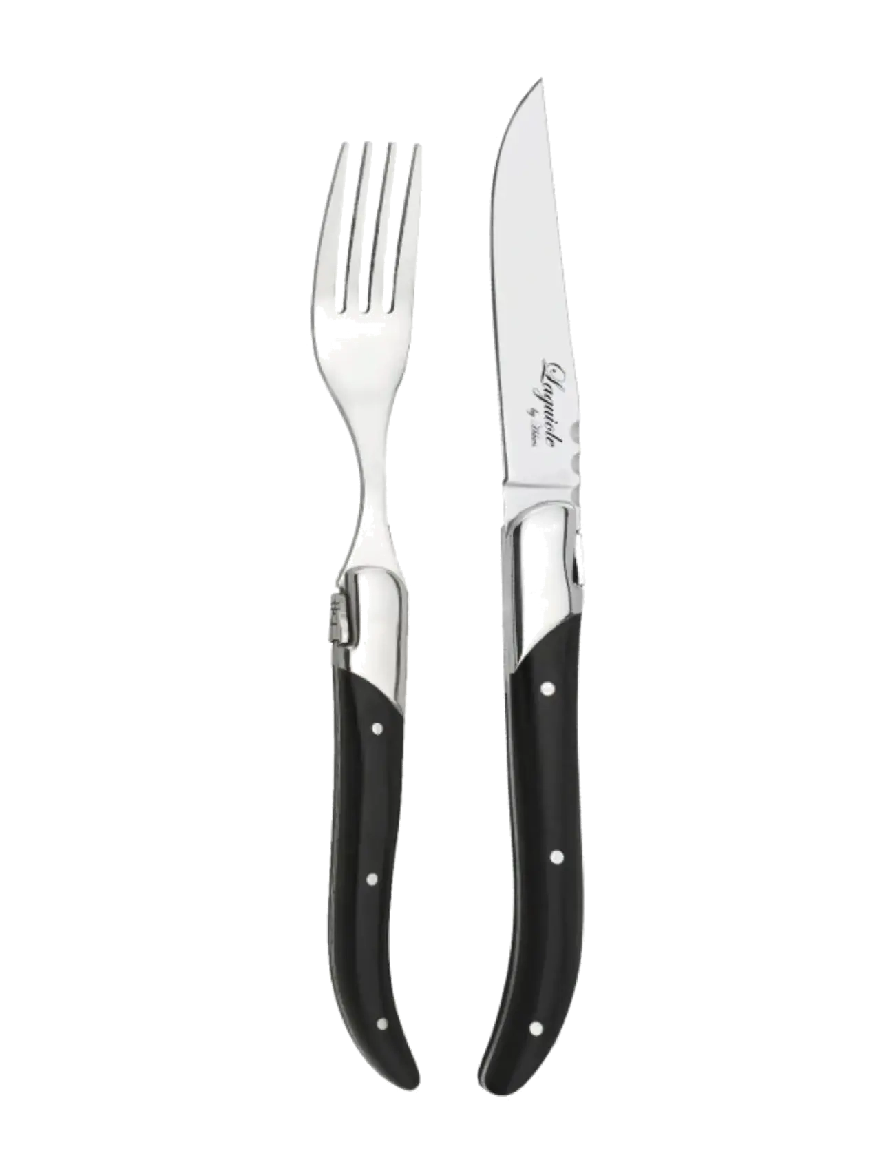 Laguiole By Hâws Laguiole By Hâws 6 Steak Knives And 6 Forks - Black Wood - Bestecksets - BLACK / black