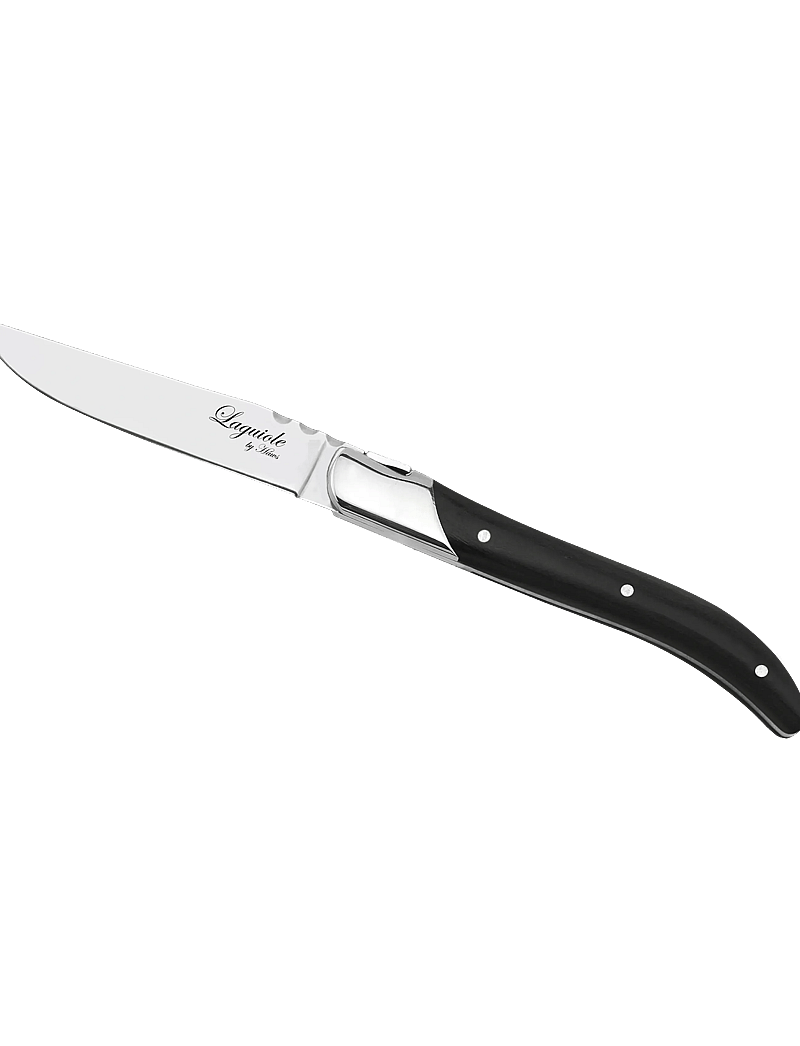 Laguiole By Hâws - Laguiole By Hâws 6 Steak Knives And 6 Forks - Black Wood - grill- & steakbesteck - black - 2