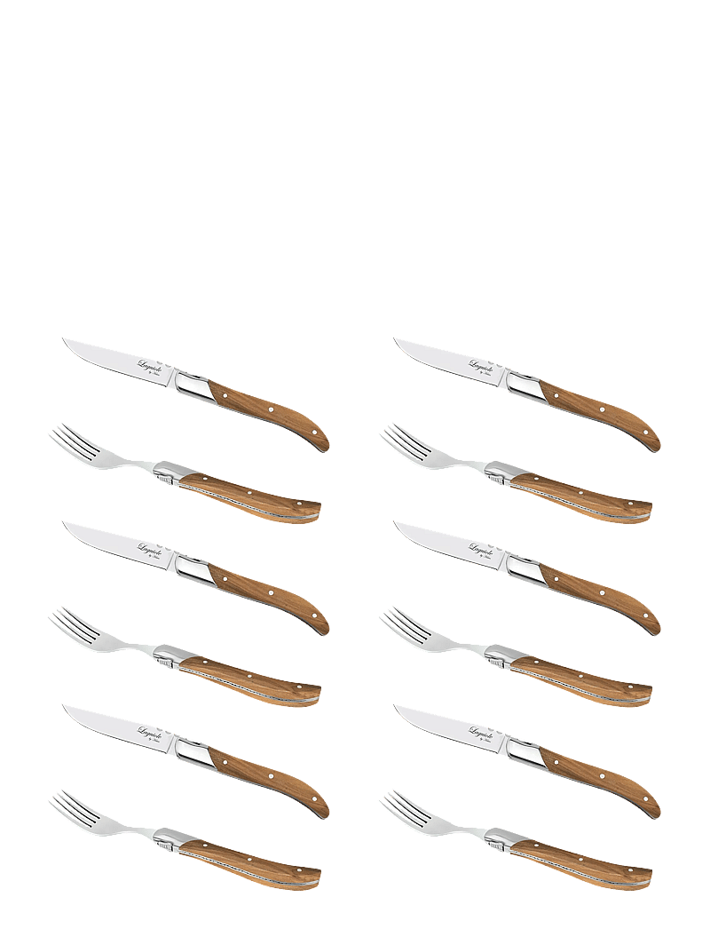 Laguiole By Hâws - Laguiole By Hâws Steak Dinner Set 12 Pcs Olive - grill- & steakbesteck - brown - 1