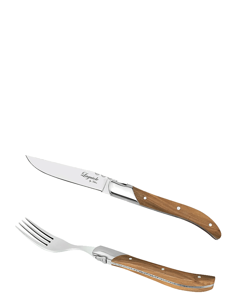 Laguiole By Hâws - Laguiole By Hâws Steak Dinner Set 12 Pcs Olive - grill- & steakbesteck - brown - 0