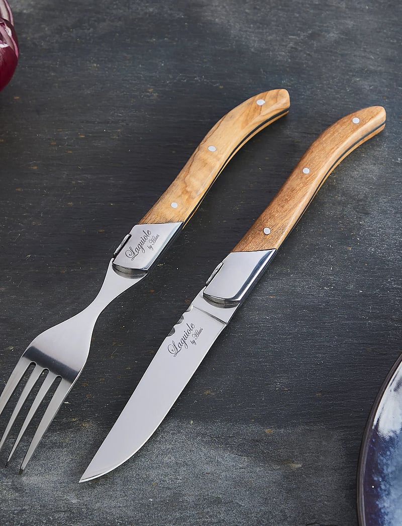 Laguiole By Hâws - Laguiole By Hâws Steak Dinner Set 12 Pcs Olive - grill- & steakbesteck - brown - 3
