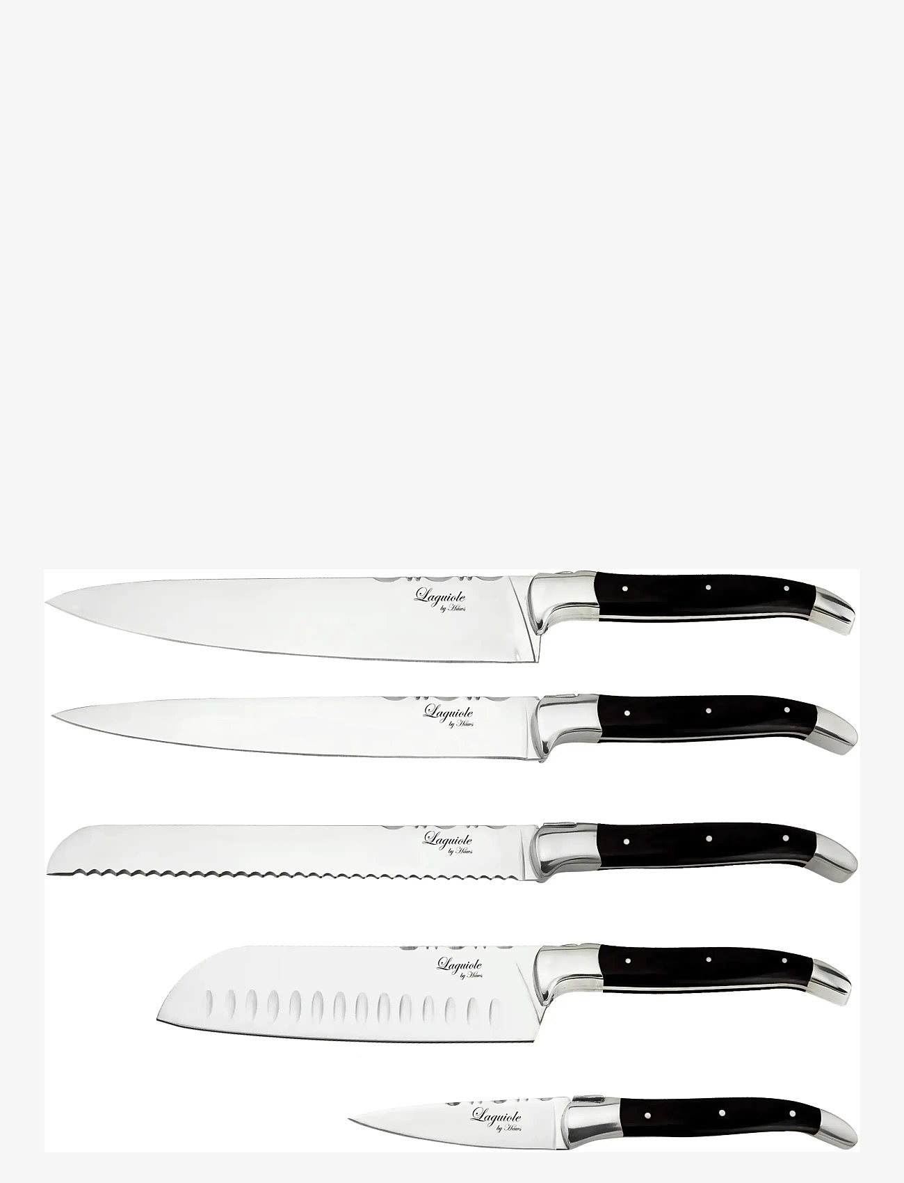 Laguiole By Hâws - Laguiole By Hâws Chef Set 5 Pcs Black Wood - knife sets - black - 1