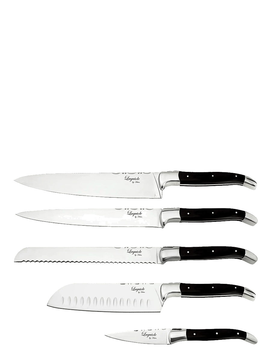 Laguiole By Hâws - Laguiole By Hâws Chef Set 5 Pcs Black Wood - messersets - black - 1