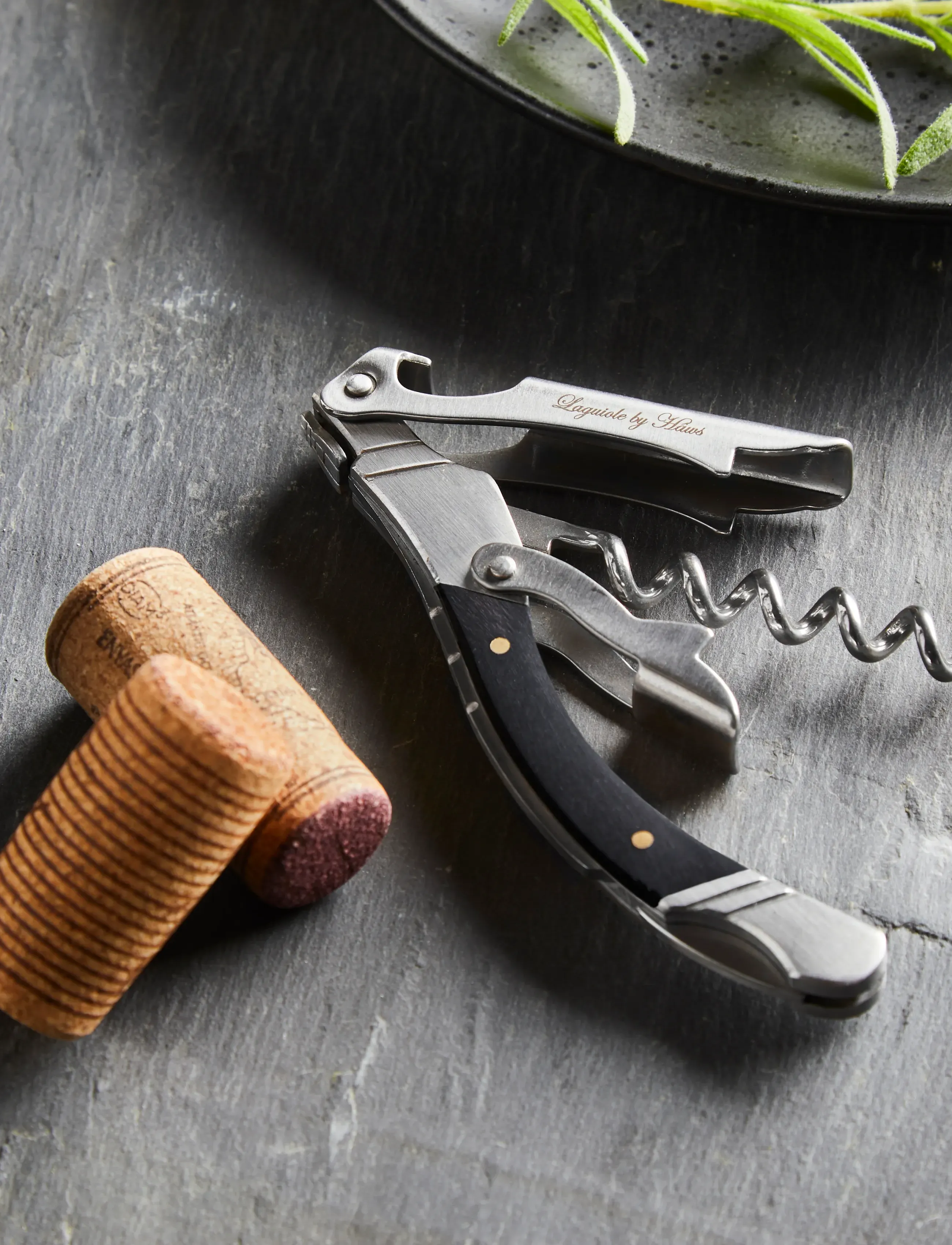 Laguiole By Hâws Corkscrew Black, One Size, Kitchen Tools, Silber - Can Openers, Homeware