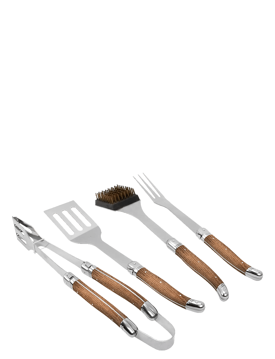 Laguiole By Hâws - Laguiole By Hâws Bbq Set 4 Pcs Oak - silver - 1