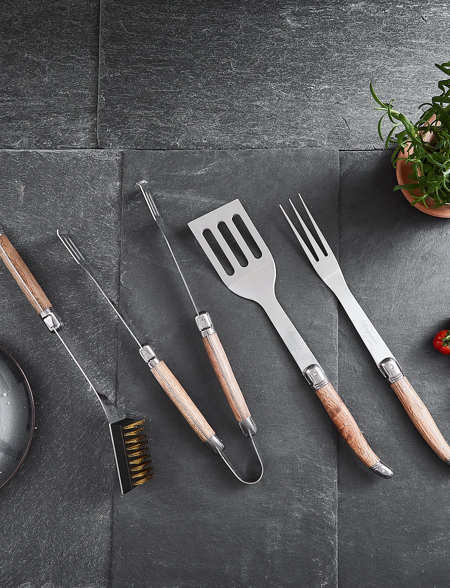 Laguiole By Hâws - Laguiole By Hâws Bbq Set 4 Pcs Oak - silver - 0