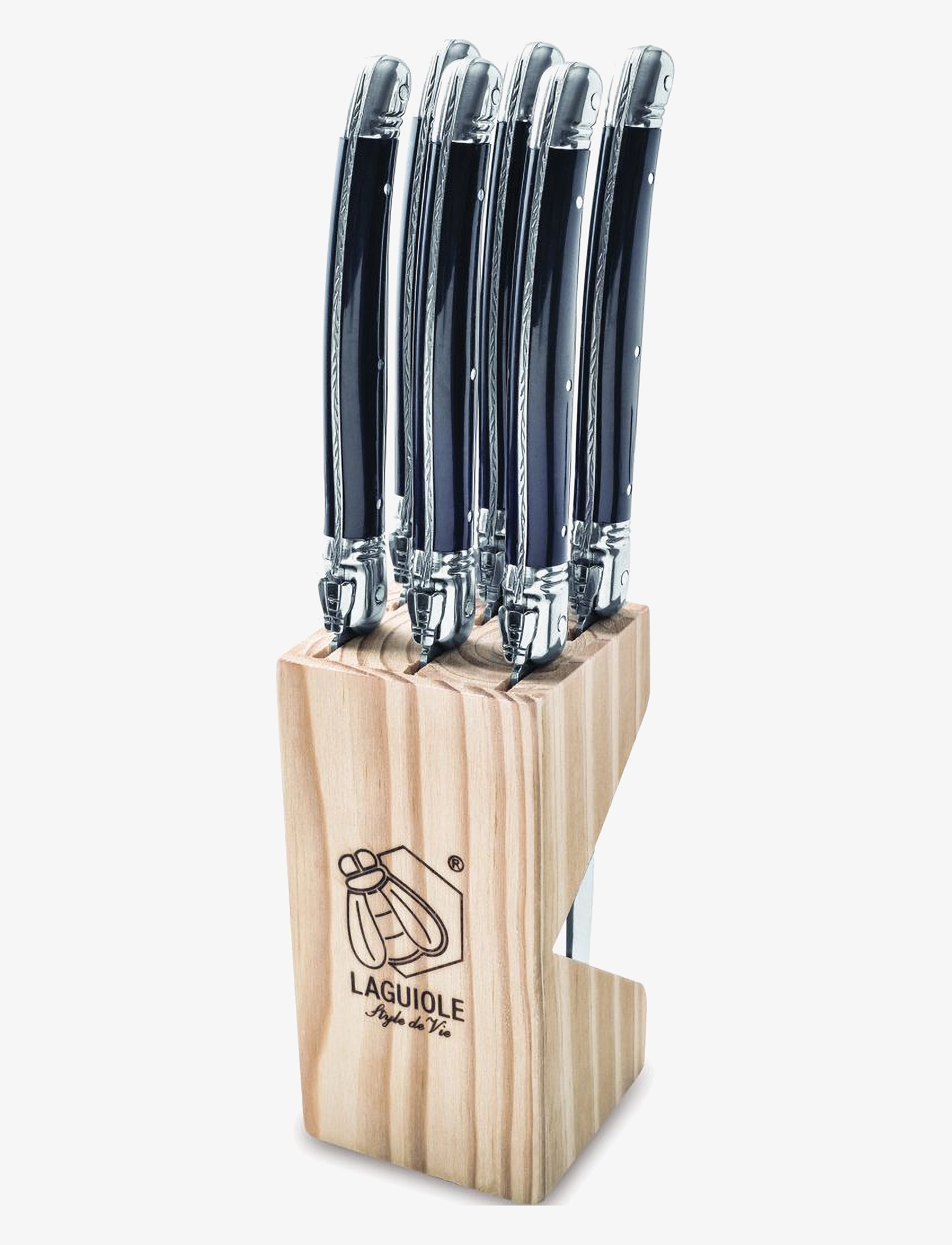 LAGUIOLE STYLE DE VIE Laguiole-Grillknive Sæt Med 6 Schwarz - L11CM - Unisex