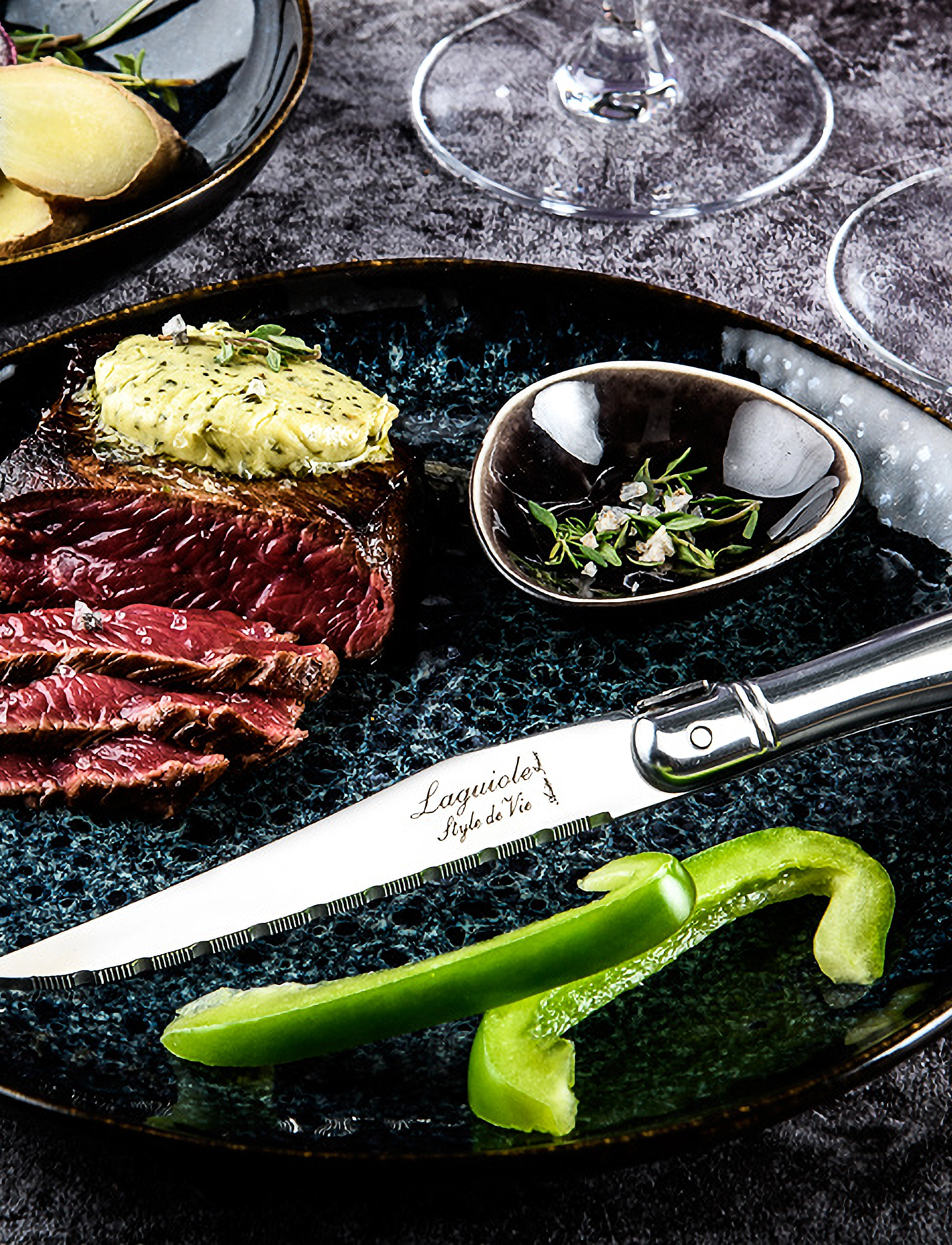 Laguiole Style de Vie - Steak knives Laguiole  SET 6 - køb efter pris - steel - 3