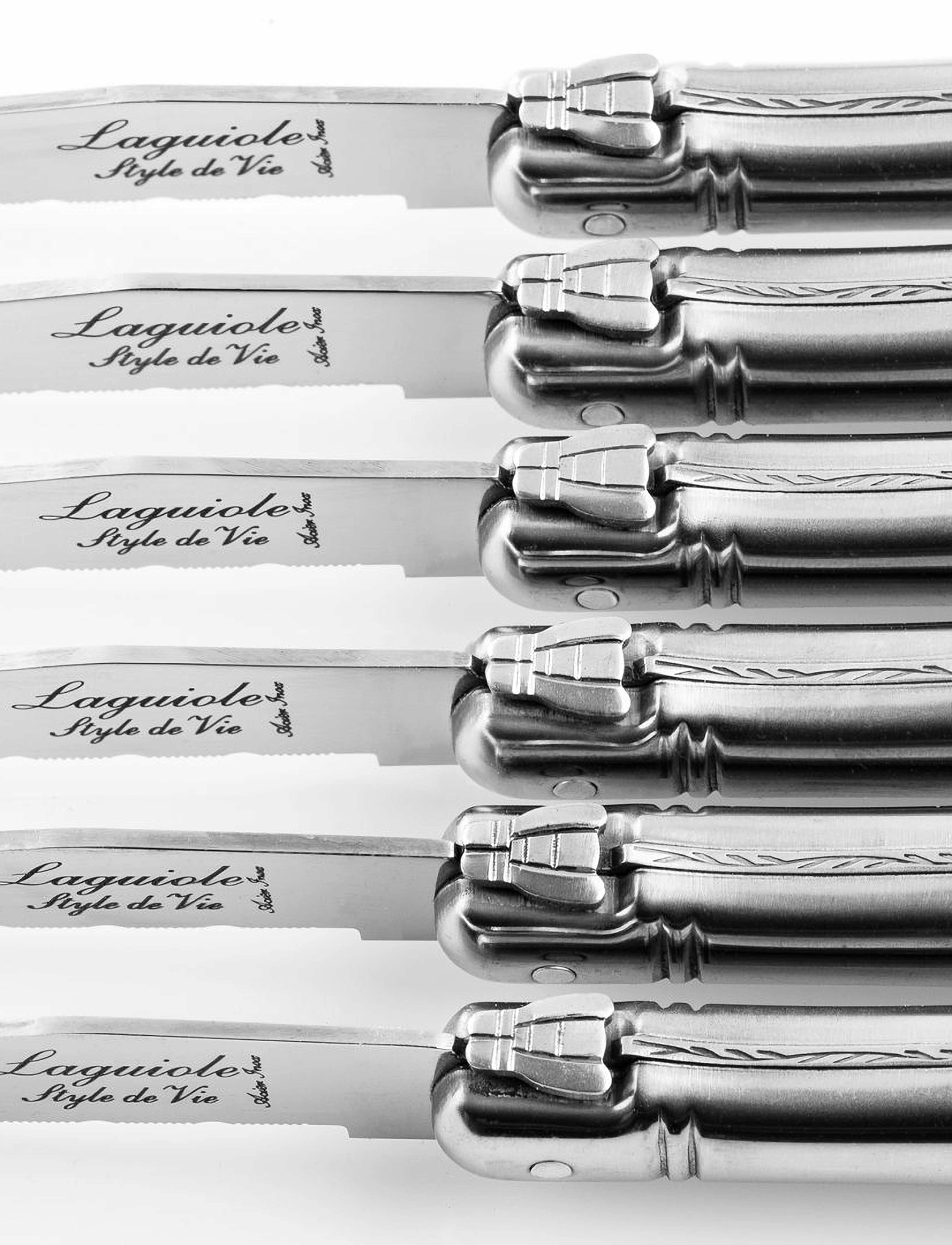 Laguiole Style de Vie - Steak knives Laguiole  SET 6 - køb efter pris - steel - 4