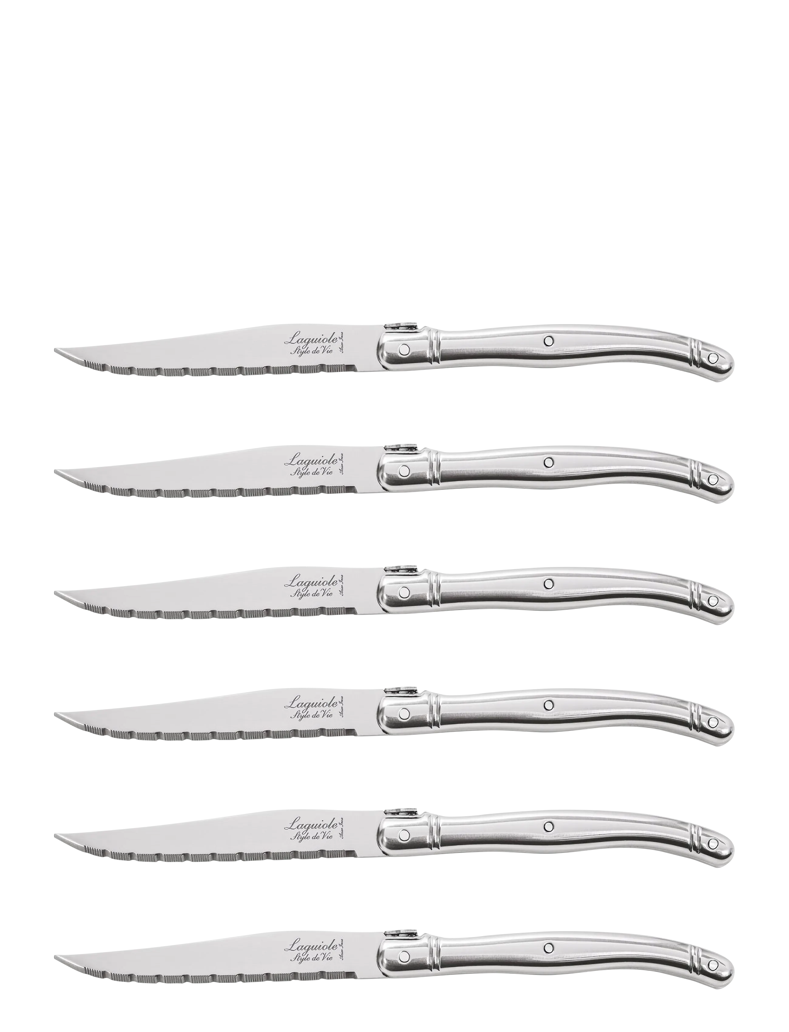 Laguiole Style de Vie - Steak knives Laguiole  SET 6 - køb efter pris - steel - 2