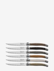 Laguiole Style de Vie - Steak knives Laguiole  SET 6 - najniższe ceny - pearl/brown/grey - 0
