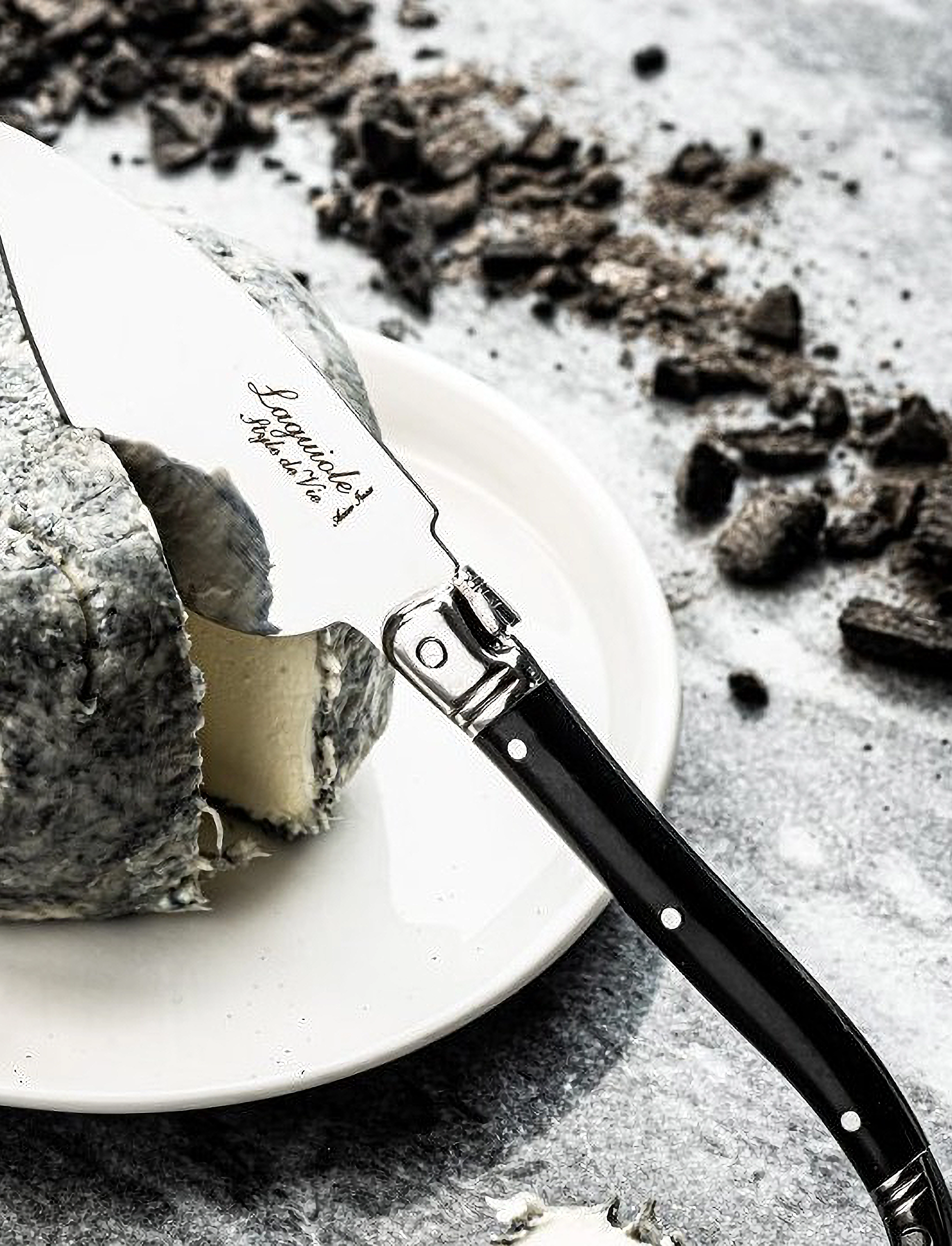 Laguiole Style de Vie - Cheese knives Laguiole  SET 3 - cheese knives - black - 2