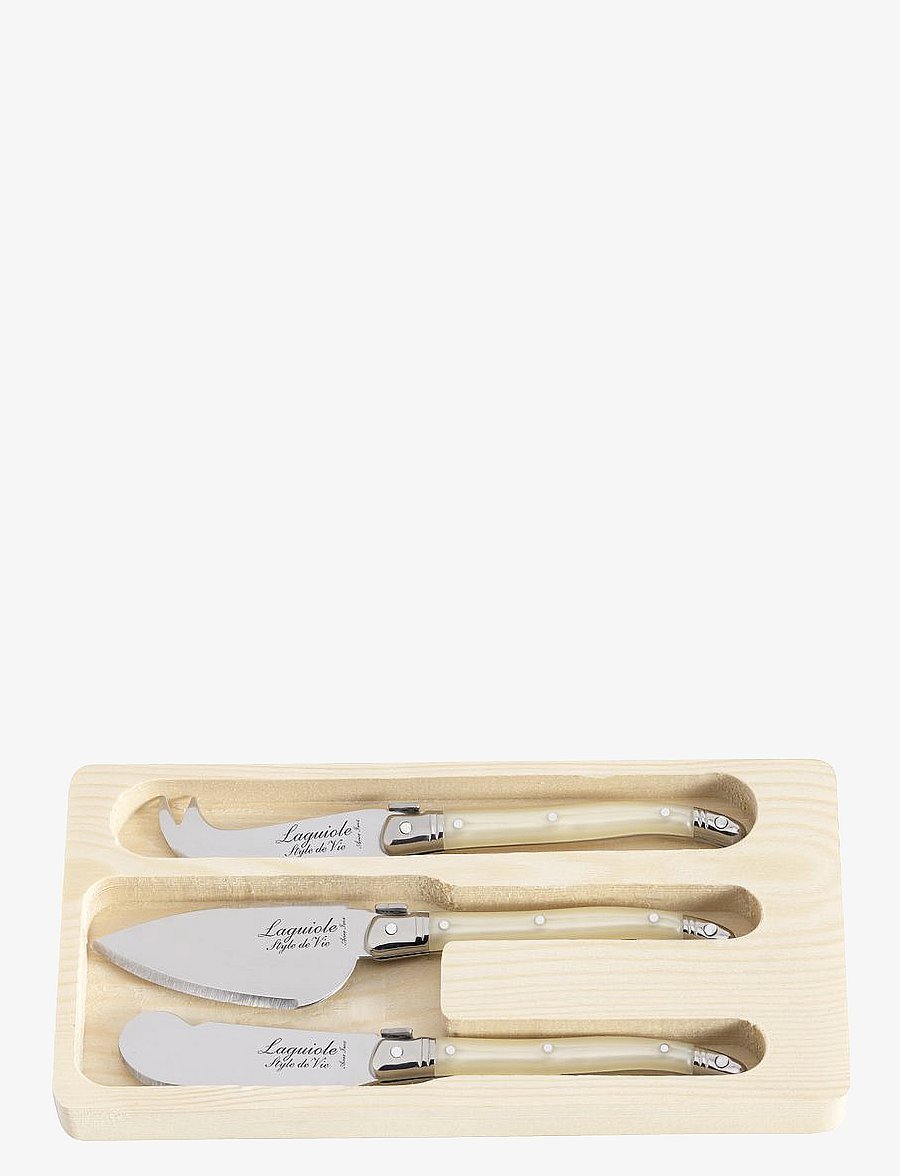 Laguiole Style de Vie - Cheese knives Laguiole SET 3 - juustunoad - pearl - 1
