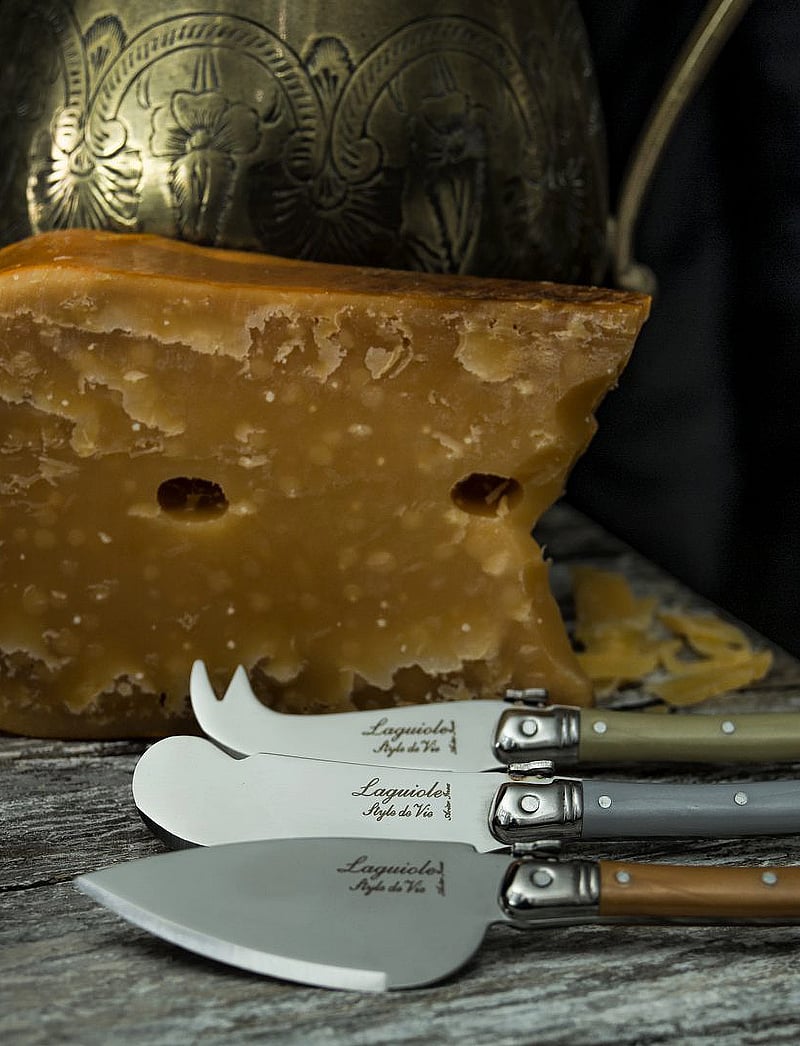 Laguiole Style de Vie - Cheese knives Laguiole SET 3 - ostahnífar - pearl/brown/grey - 1