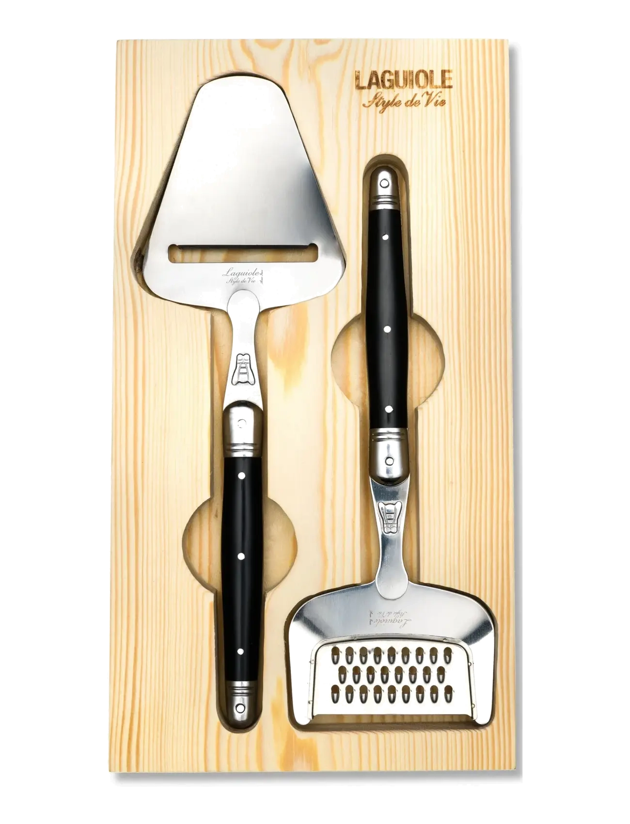 Laguiole Style de Vie - Cheese slicer and cheese grater Black Laguiole - black - 1