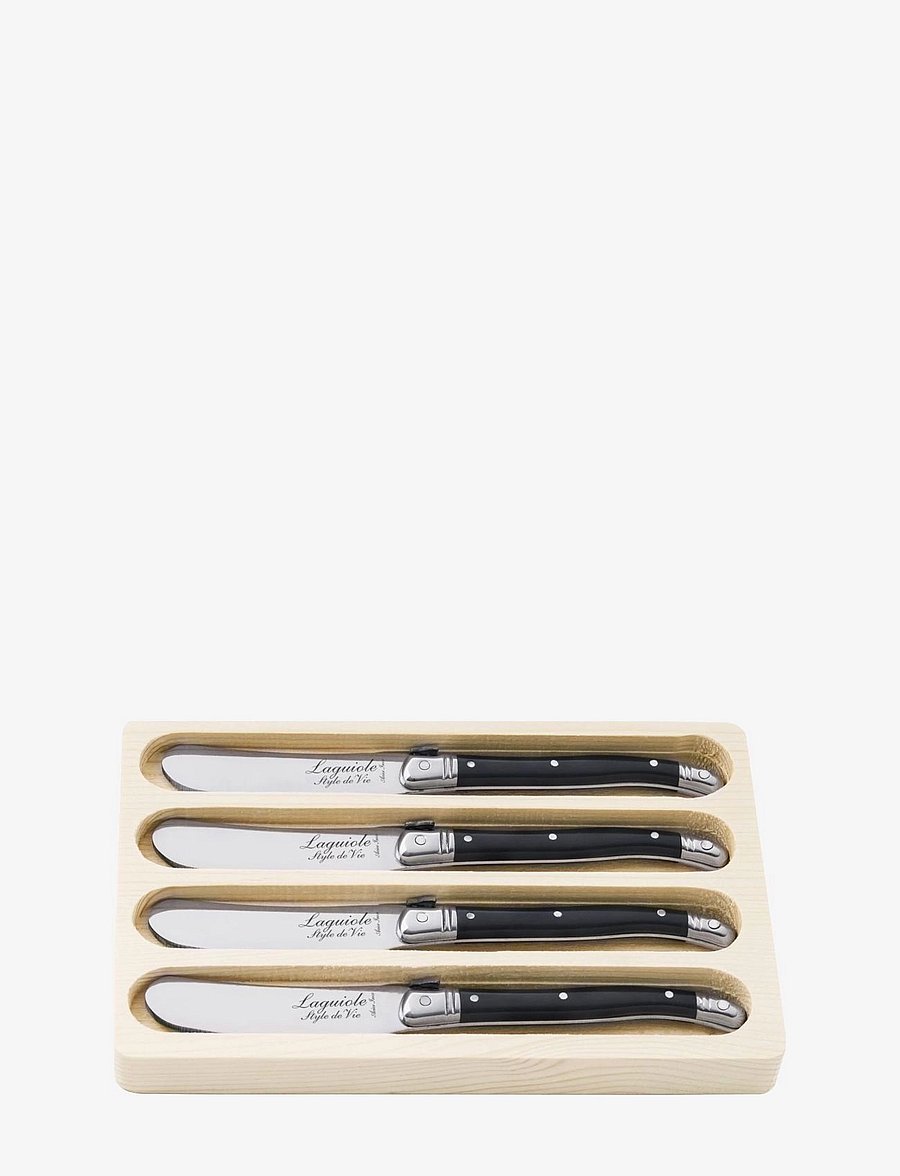 Laguiole Style de Vie - Butter knives Laguiole SET 4 - võinoad - black - 1