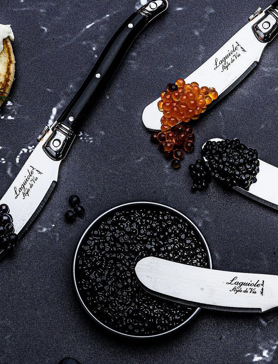 Laguiole Style de Vie - Butter knives Laguiole SET 4 - võinoad - black - 0
