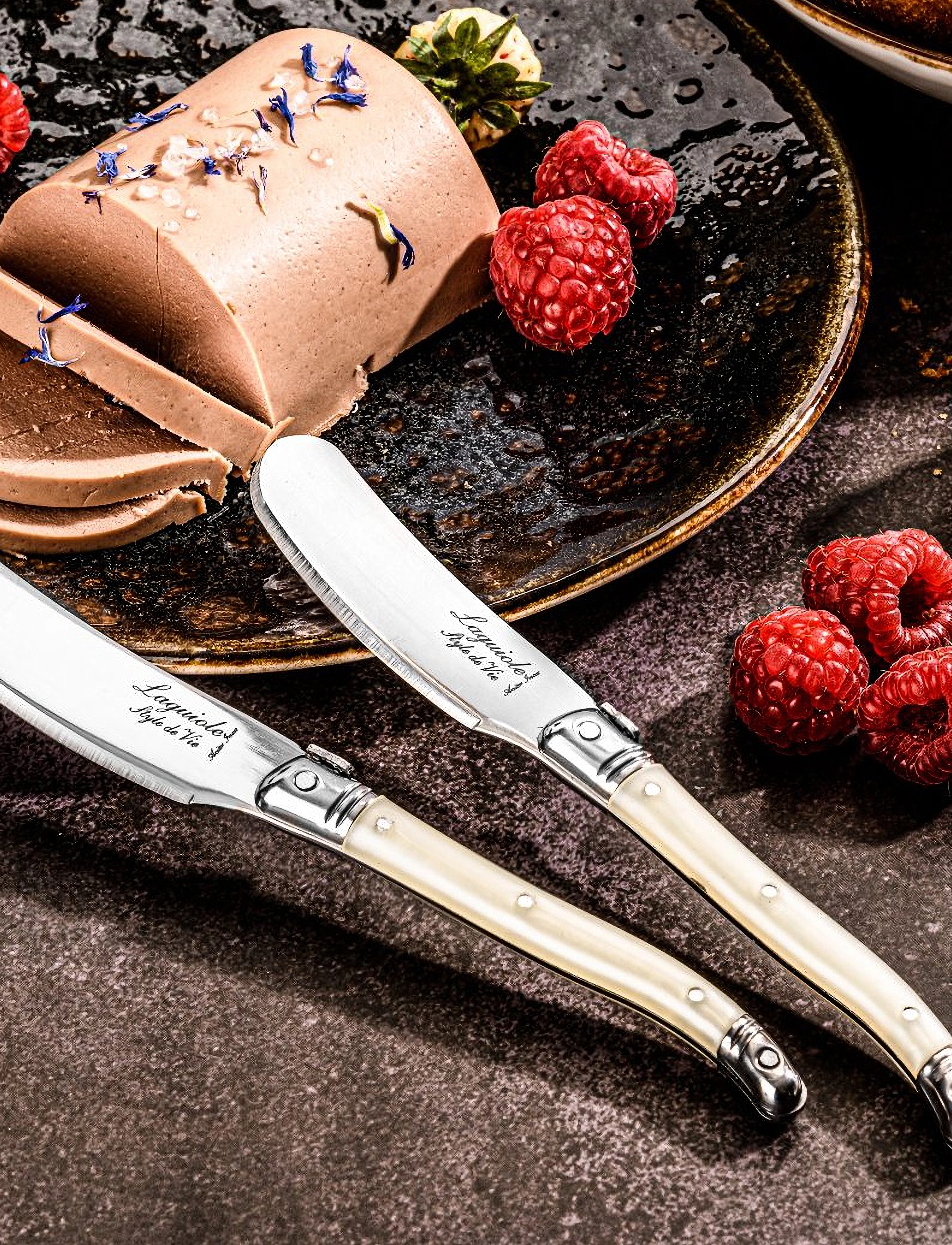 Laguiole Style de Vie Smørkniv Laguiole Set 4, L6.5 cm, Cream, Bestik > Smørknive, Unisex