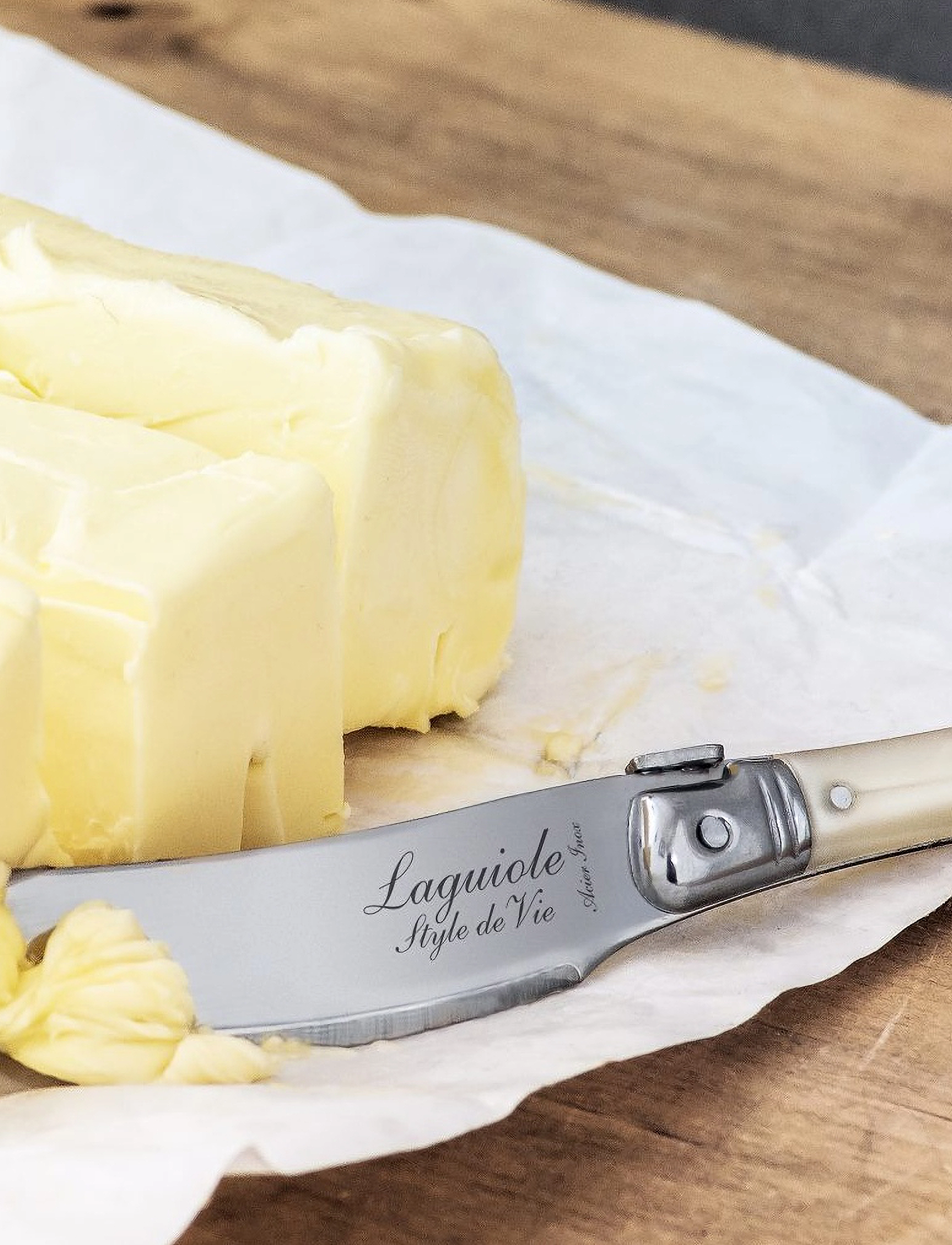 Laguiole Style de Vie - Butter knives Laguiole  SET 4 - buttermesser - pearl - 4