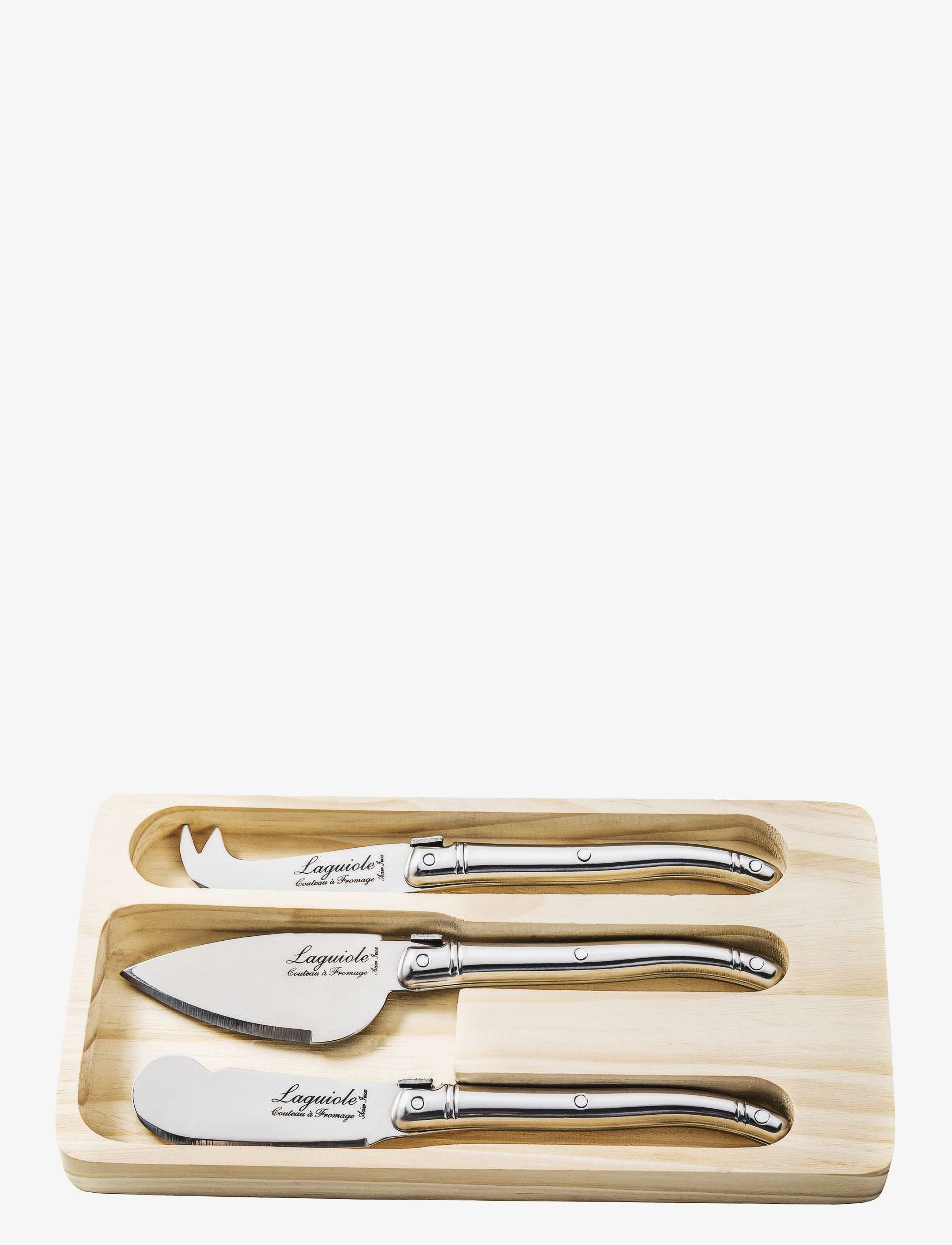 LAGUIOLE STYLE DE VIE Laguiole-Osteknive – 3-Delt Sæt Silber - One Size - Unisex