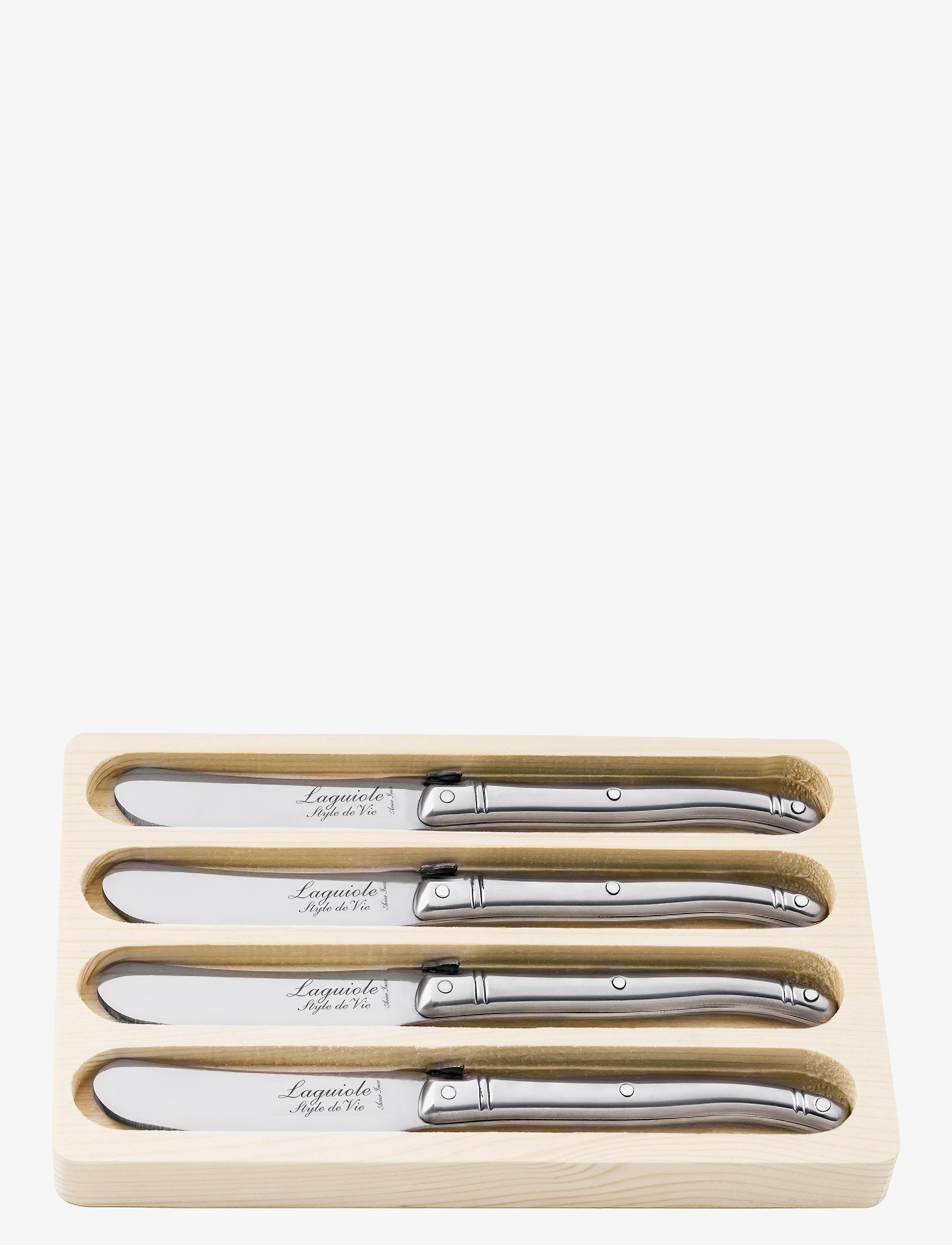 LAGUIOLE STYLE DE VIE Smørkniv, 4-Pak Silber - One Size - Unisex