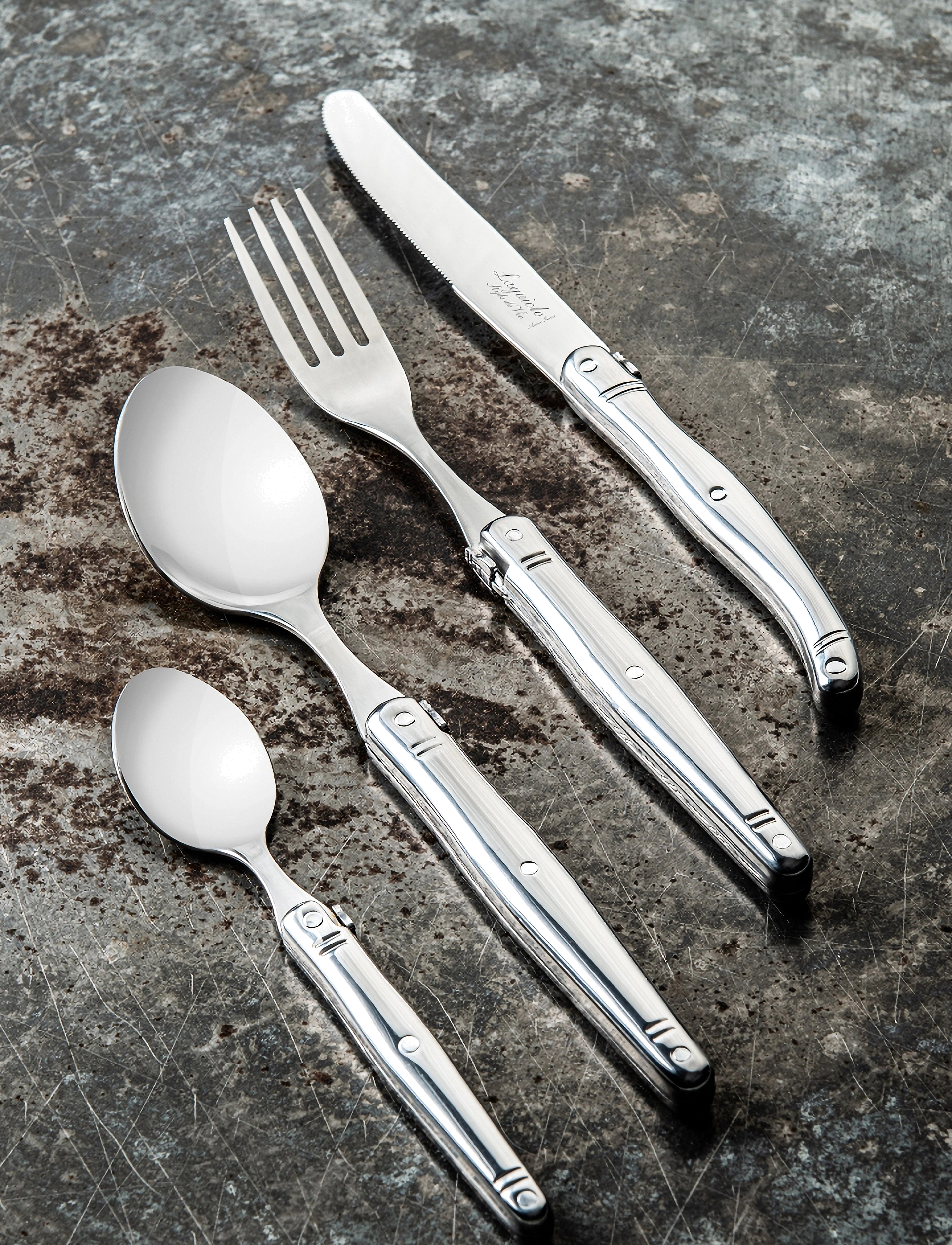 Laguiole Style de Vie Bestiksæt, 24-Pak, One Size, Silver, Bestik > Bestiksæt, Unisex