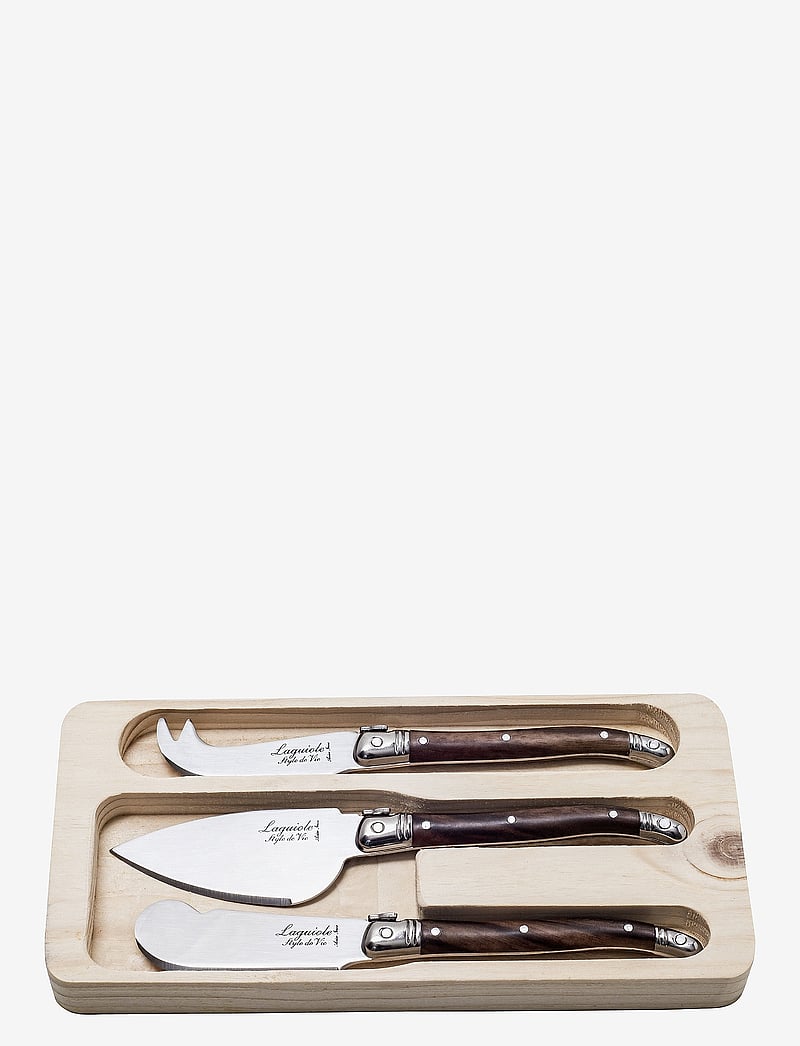 Laguiole Style de Vie - Cheese knives 3-pack - juustunoad - steel/wood - 1