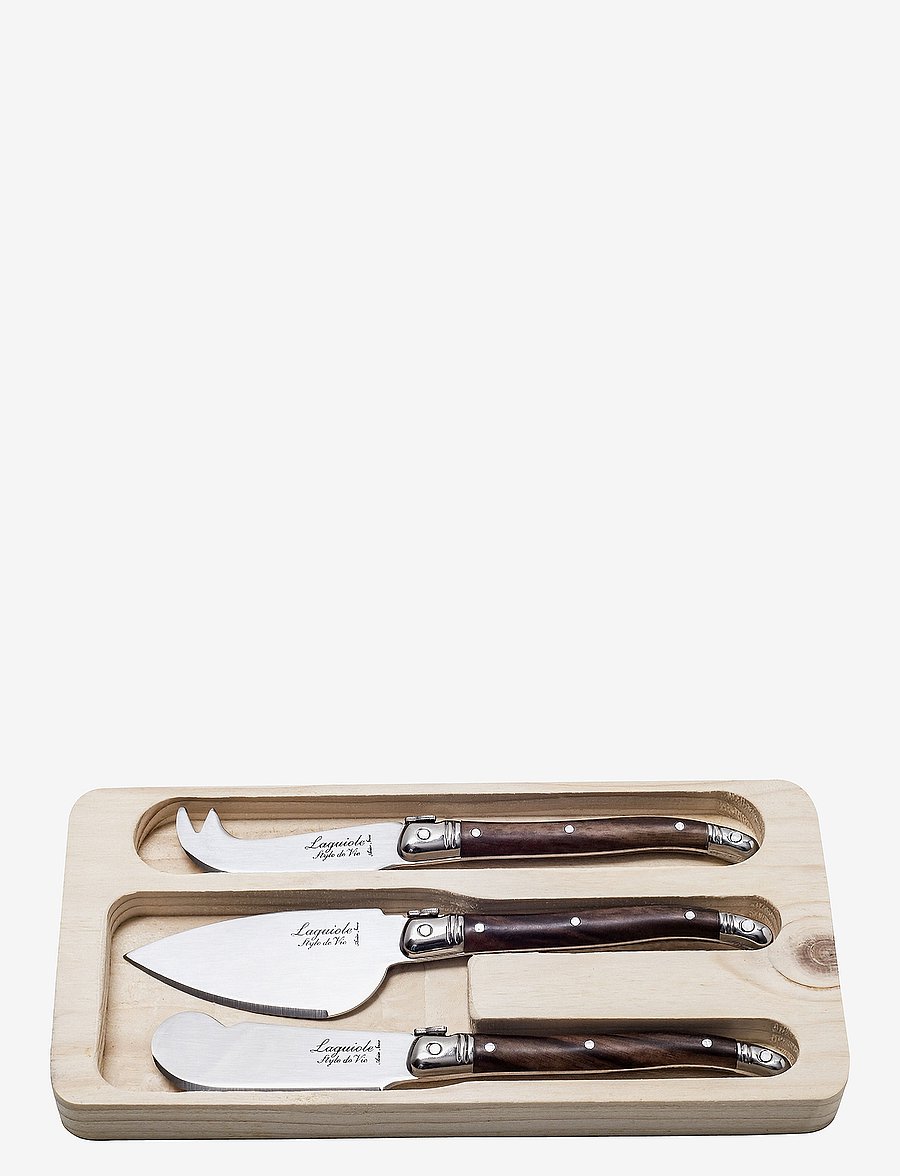 Laguiole Style de Vie - Cheese knives 3-pack - käsemesser - steel/wood - 1