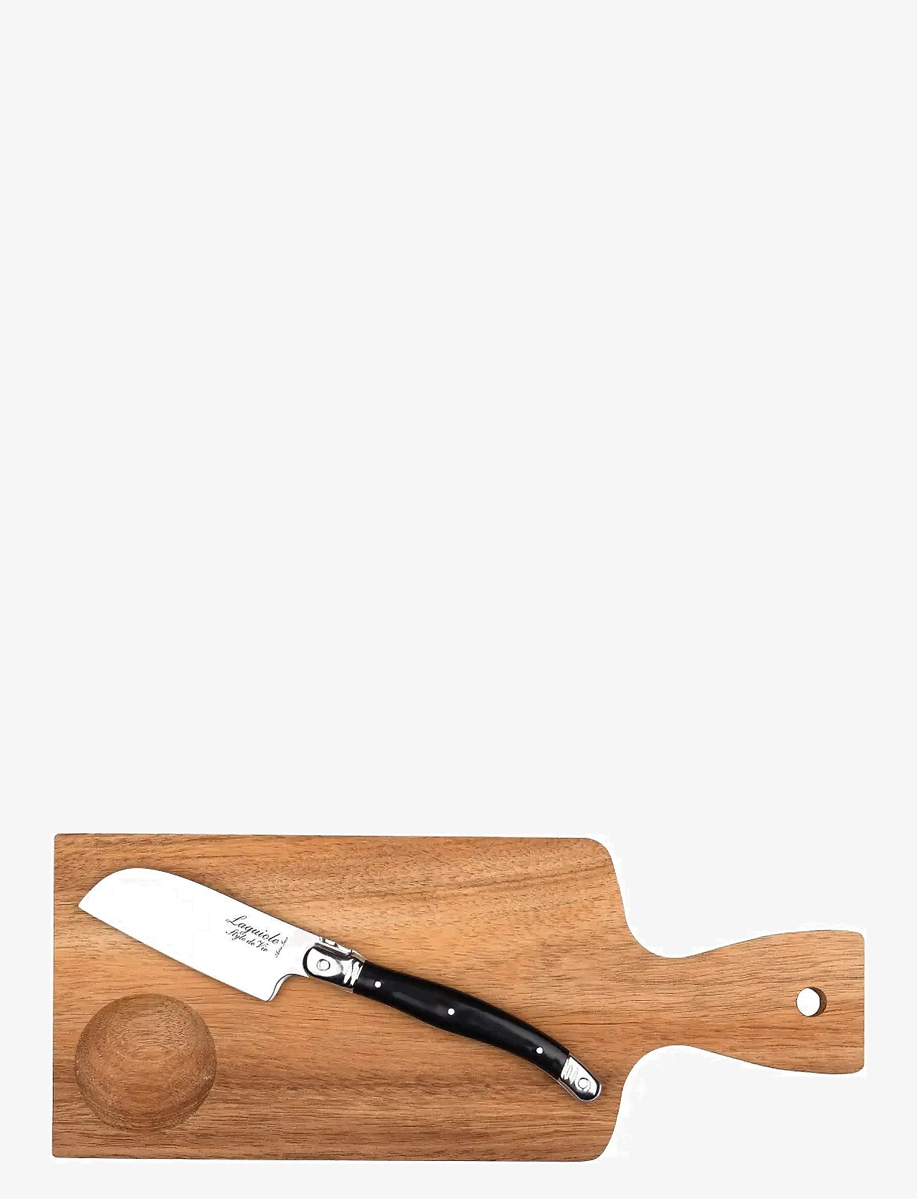 Laguiole Style de Vie - Cutting board and oisterknife  Santoku - santoku knives - steel - wood - 0
