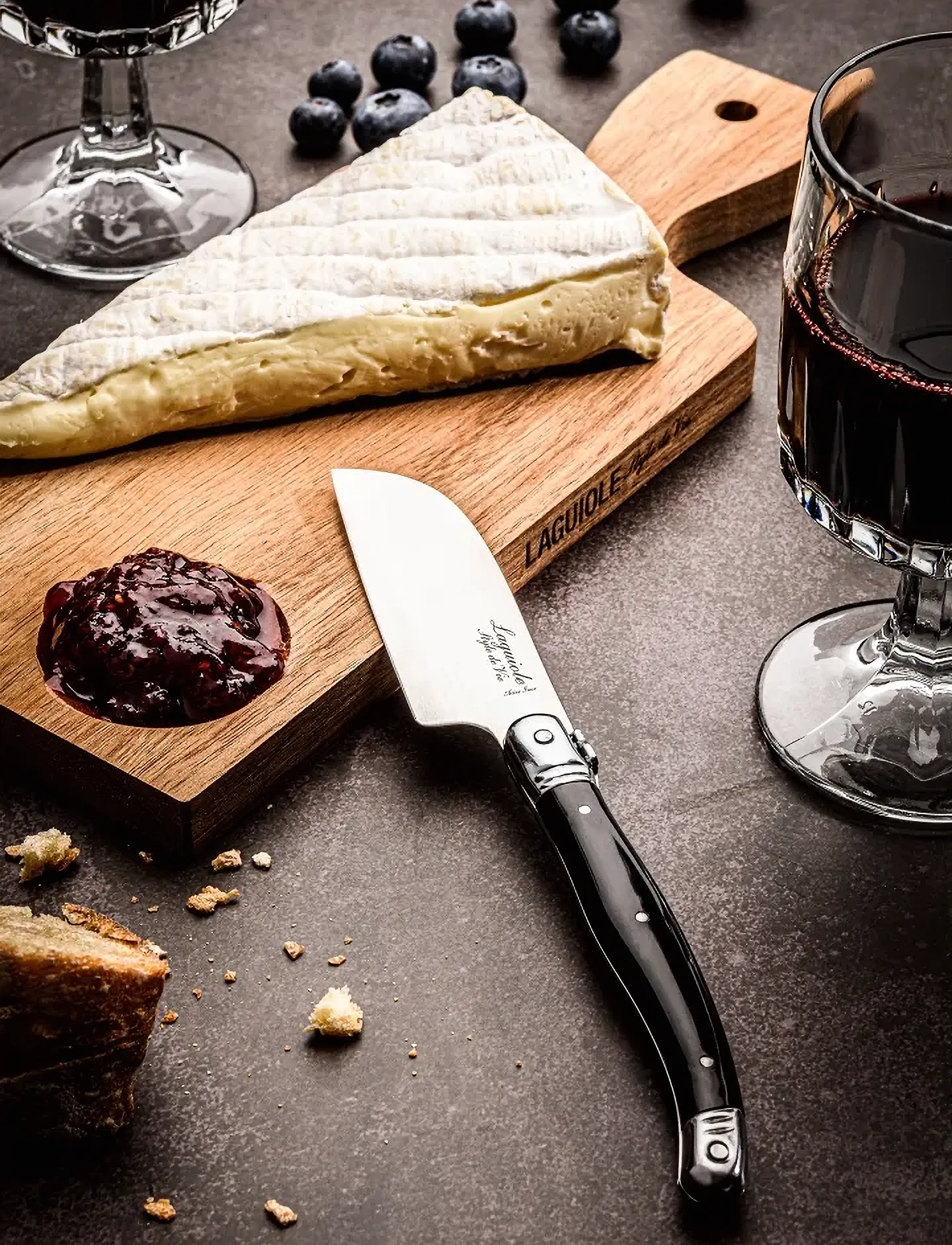 Laguiole Style de Vie - Cutting board and oisterknife  Santoku - santoku messer - steel - wood - 2